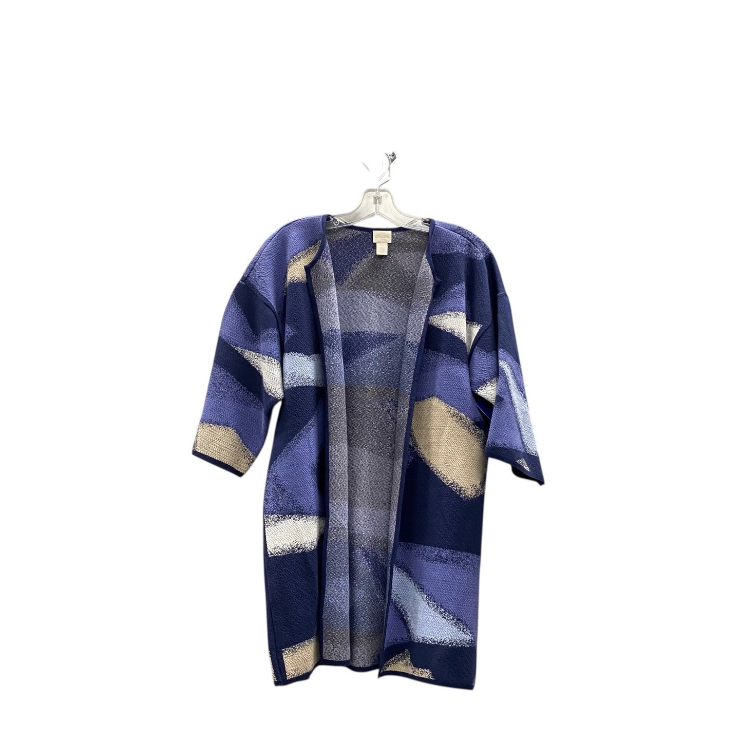 Sweater Cardigan By Chicos In Blue & Purple