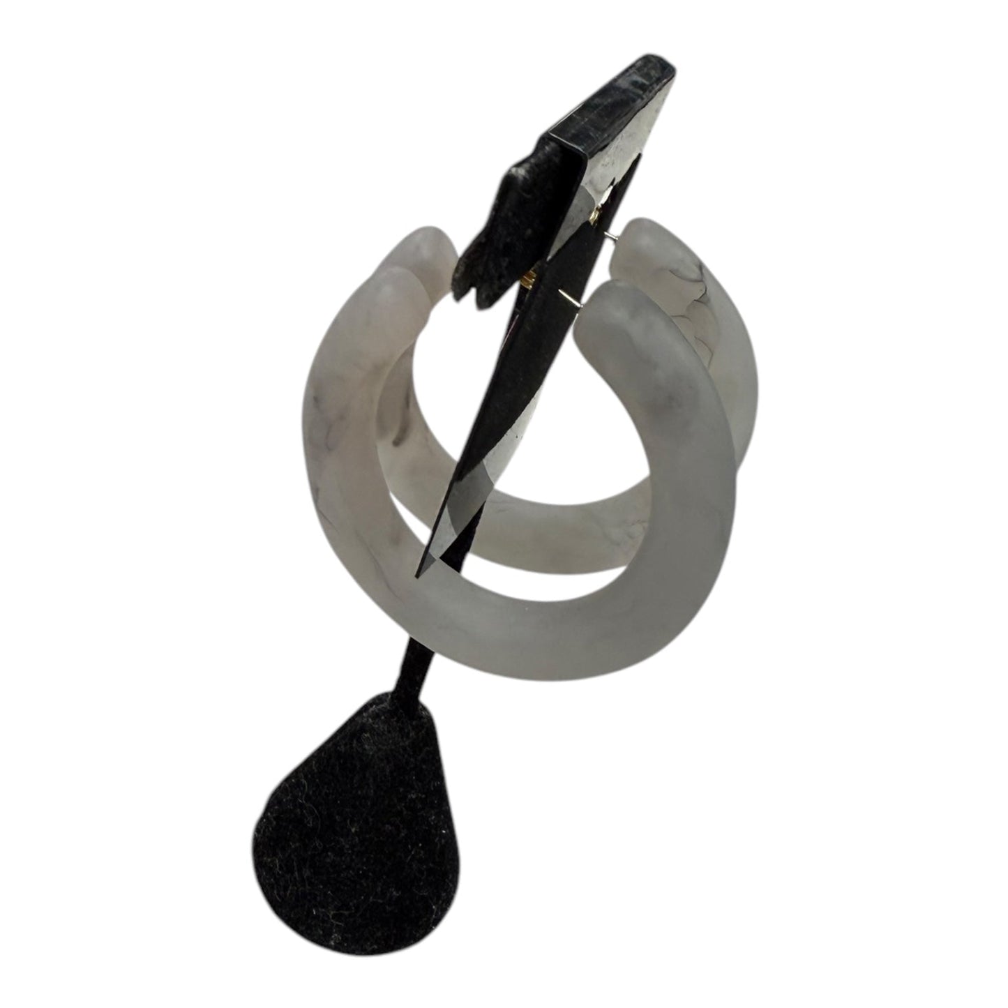 Earrings Hoop In Grey