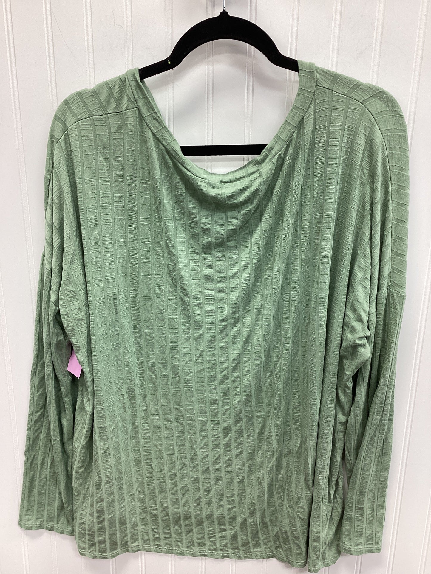 Top Ls By Haptics In Green, Size:2X