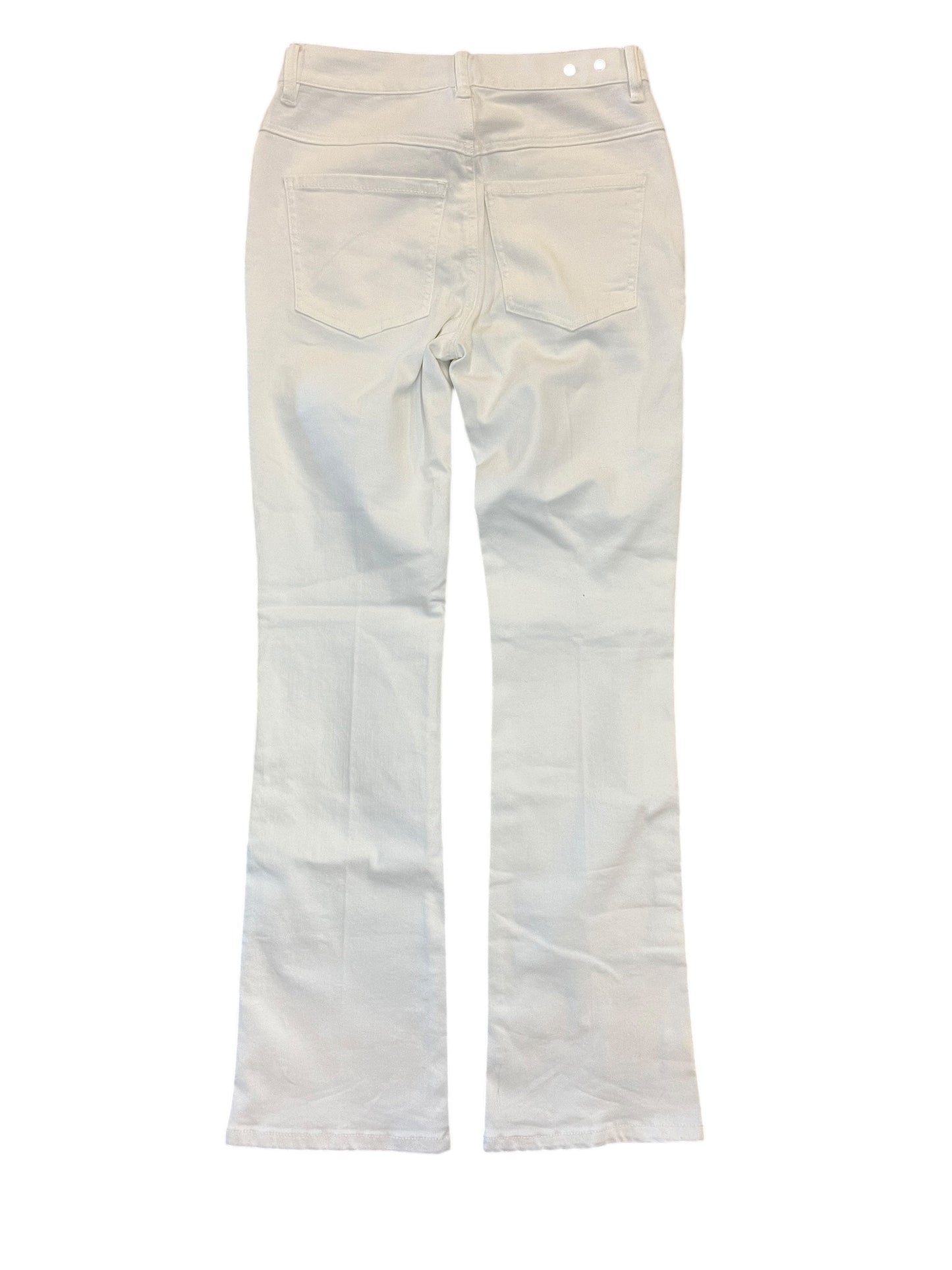 Jeans Flared By Cabi In White Denim, Size:0