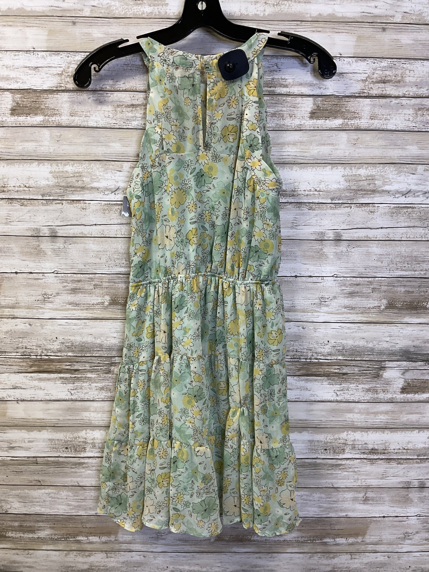 Dress Casual Short By Monteau In Green & Yellow, Size:Xs