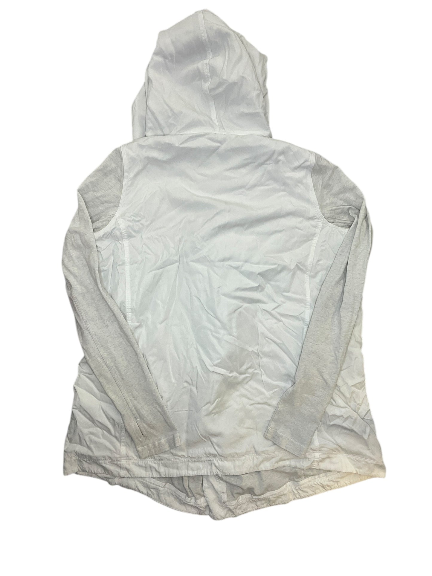 Athletic Jacket By Lululemon In White, Size:M