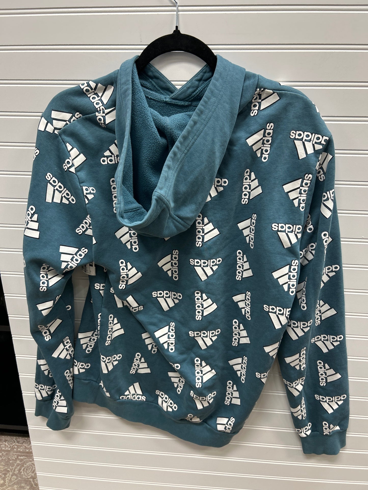 Athletic Sweatshirt Hoodie By Adidas In Blue, Size:M