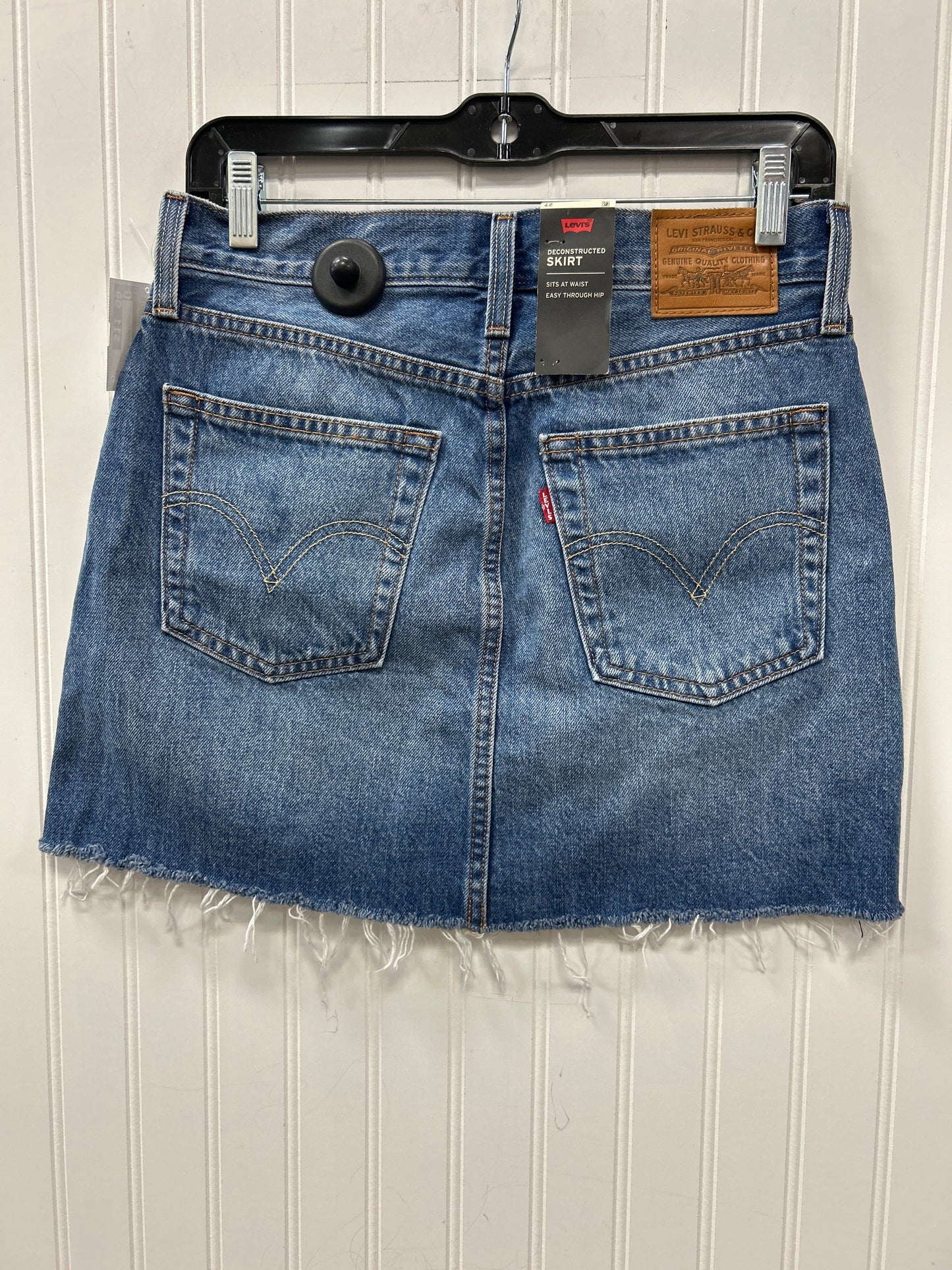 Skirt Mini & Short By Levis In Blue Denim, Size:4 NWT