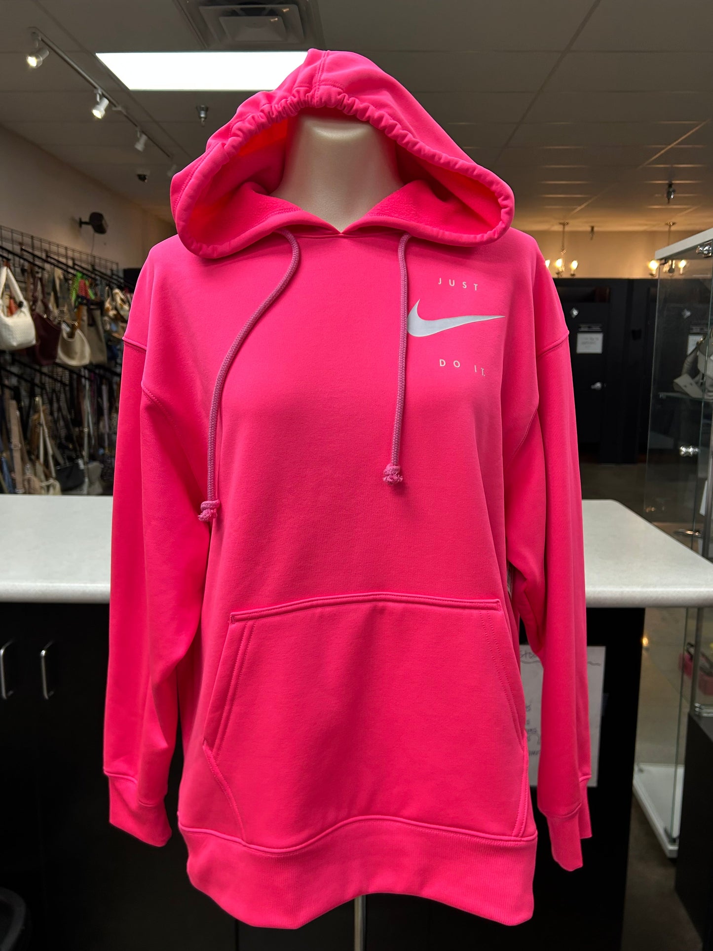 Athletic Sweatshirt Hoodie By Nike Apparel In Pink, Size:S