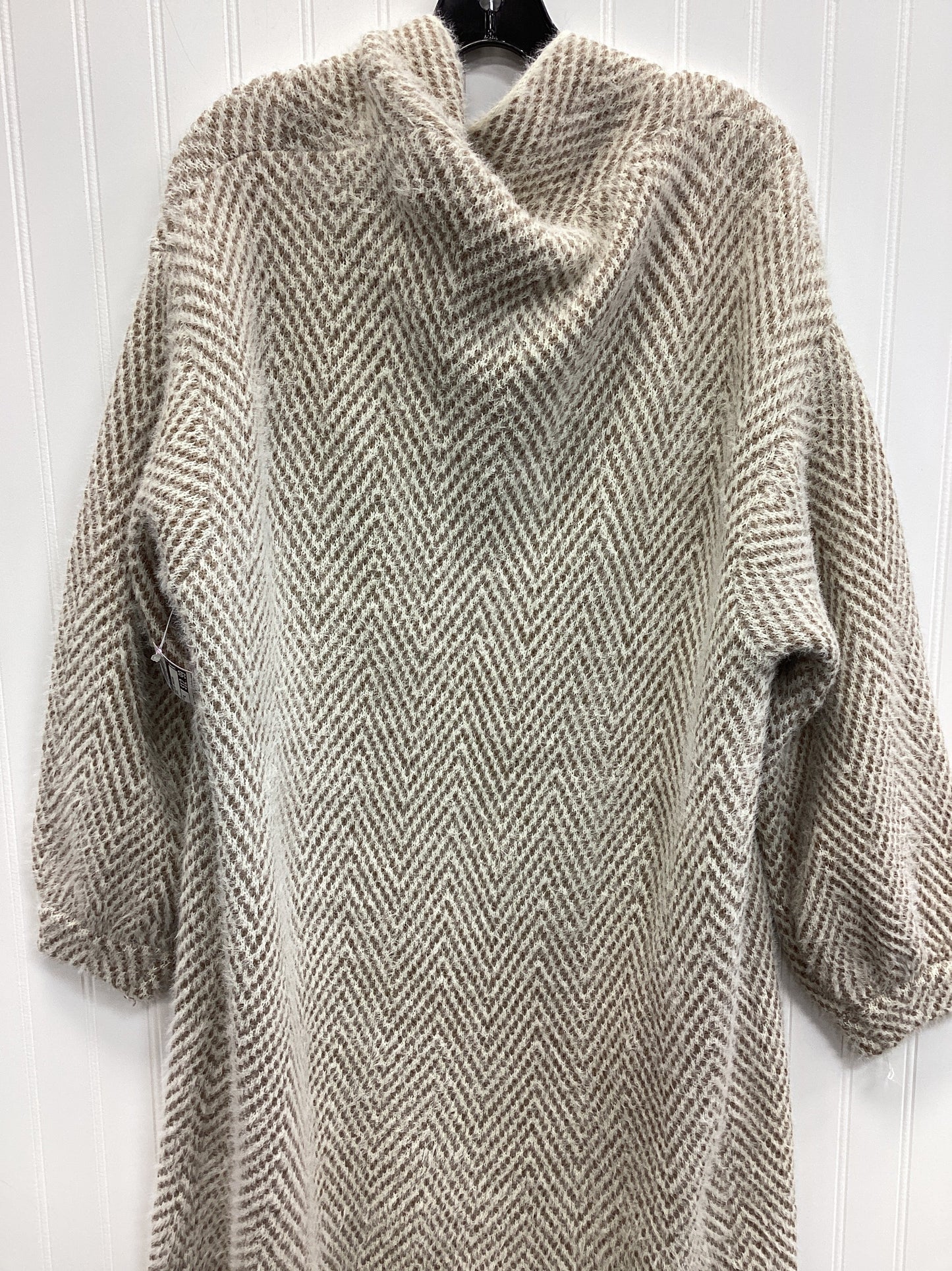 Sweater Cardigan By Pink Lily In Cream, Size:Xl