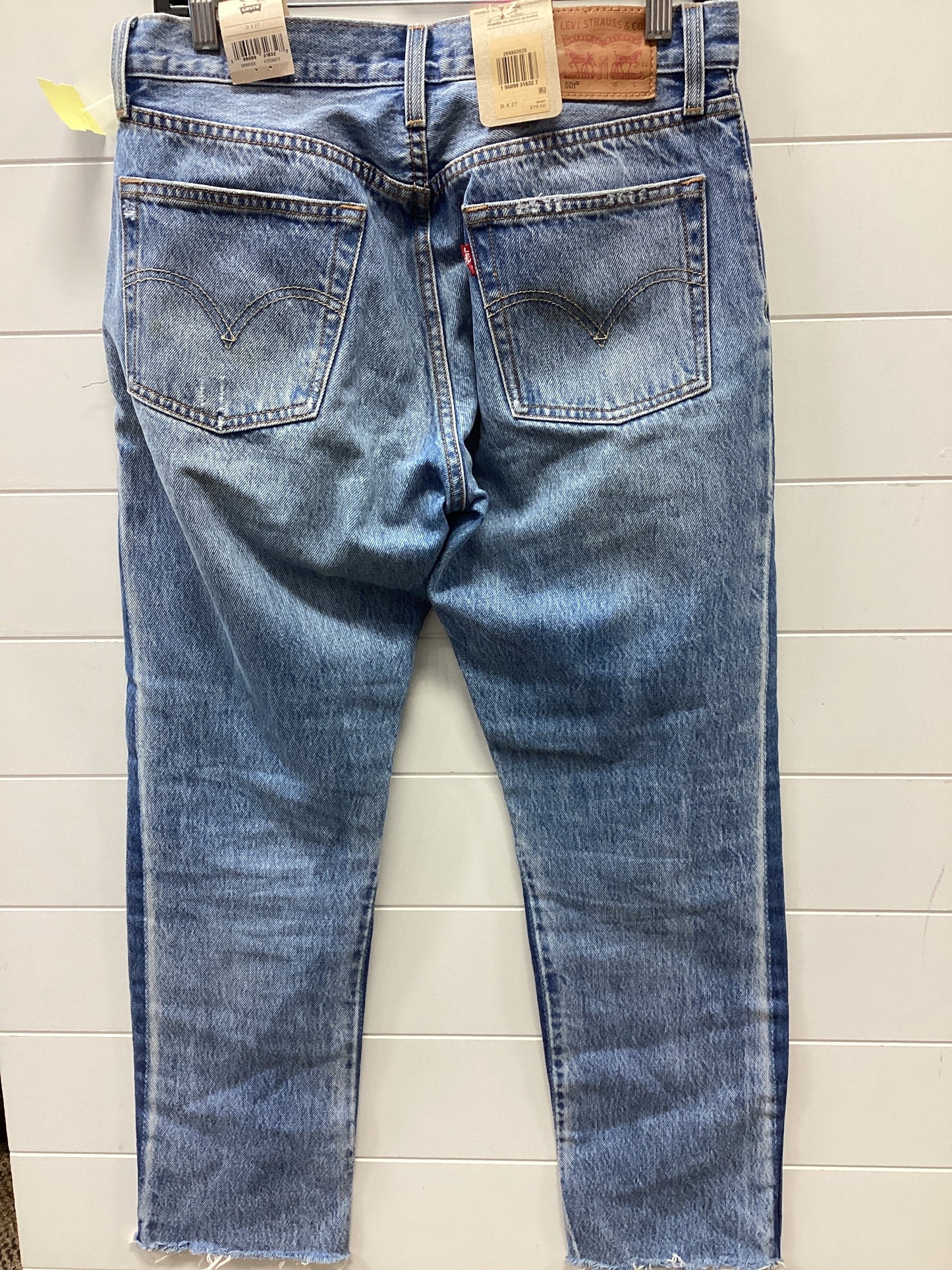 Jeans Straight By Levis In Blue Denim, Size:10