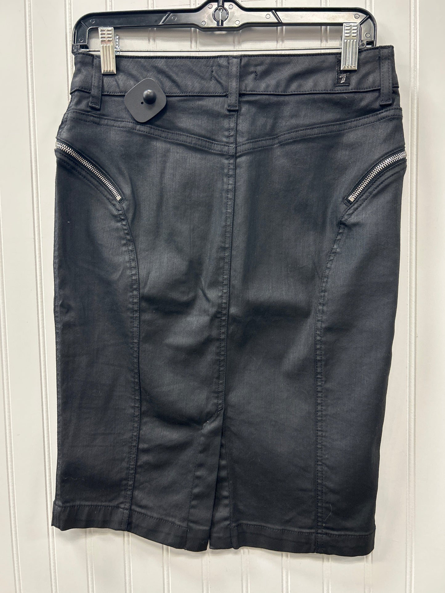 Skirt Midi By 7 For All Mankind In Black, Size:6