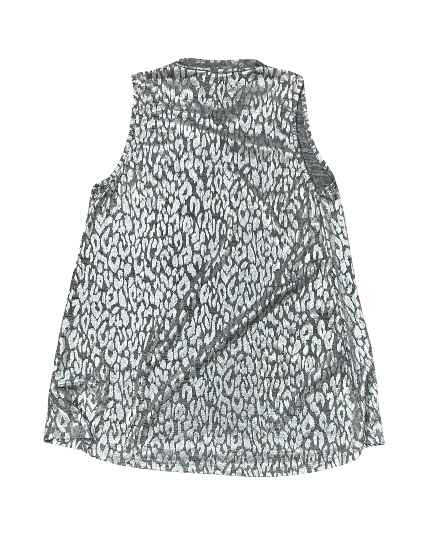 Top Sleeveless By Clothes Mentor In Silver, Size:M
