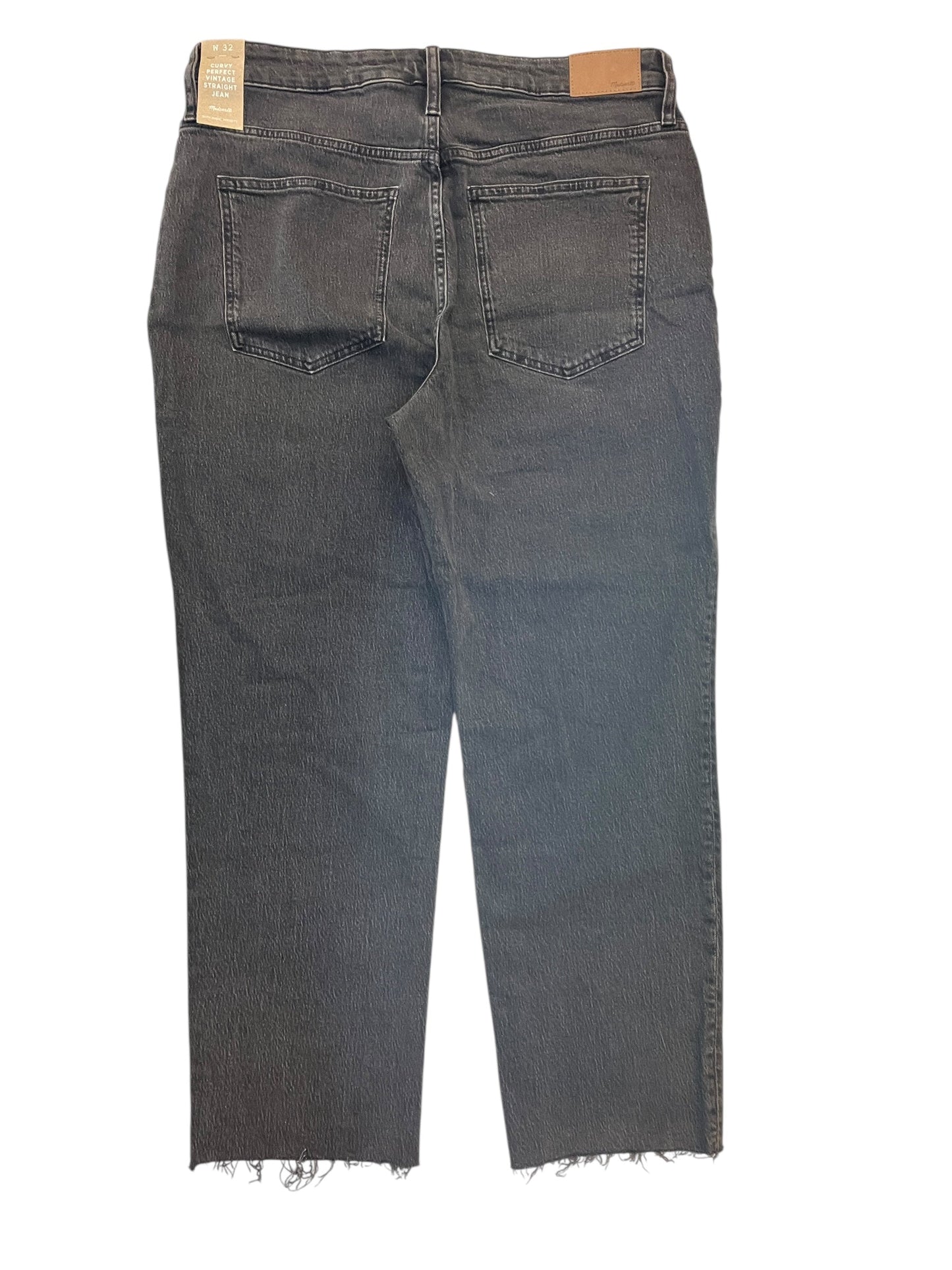 Jeans Straight By Madewell In Black Denim, Size:14