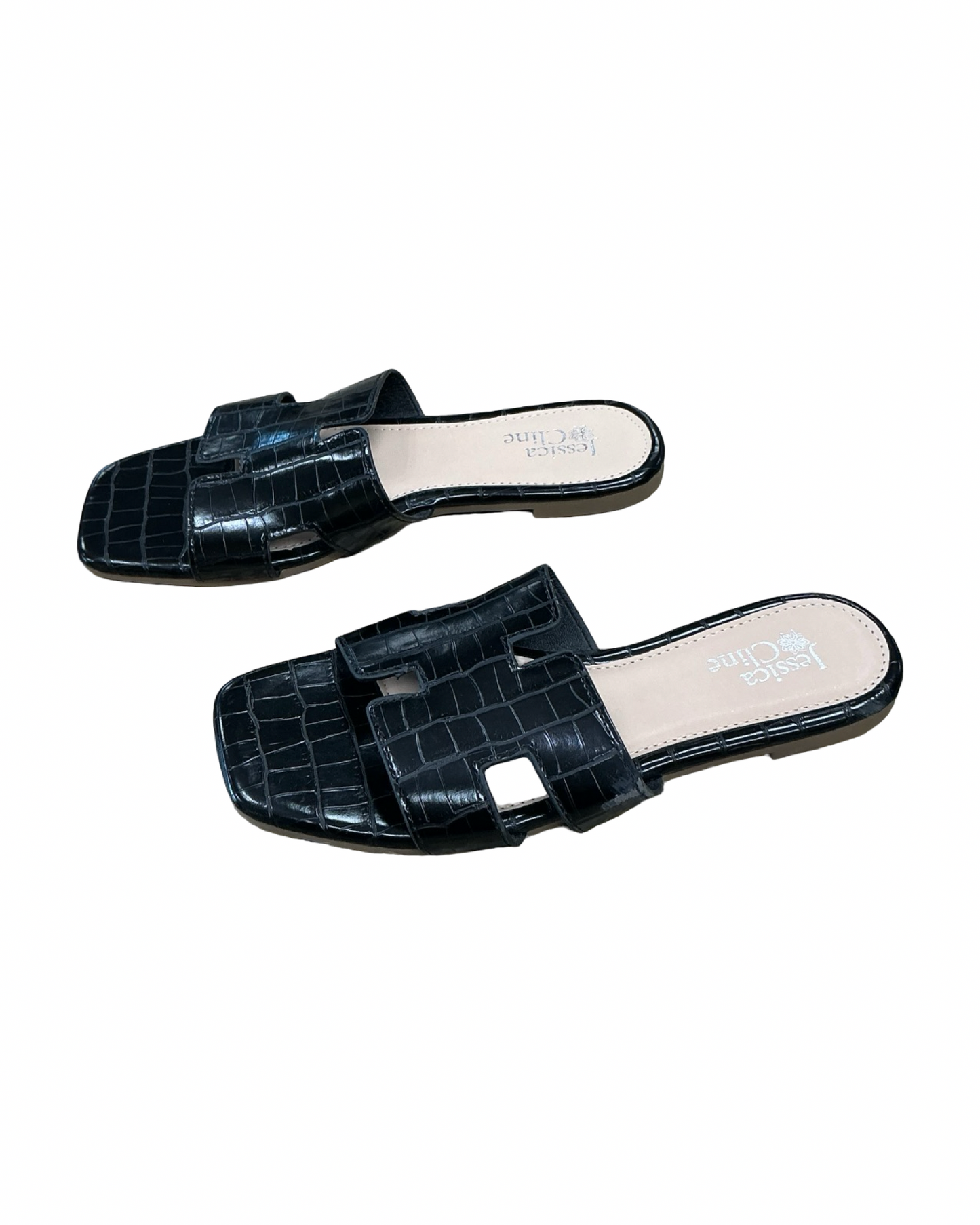 Sandals Flats By Clothes Mentor In Black, Size:7
