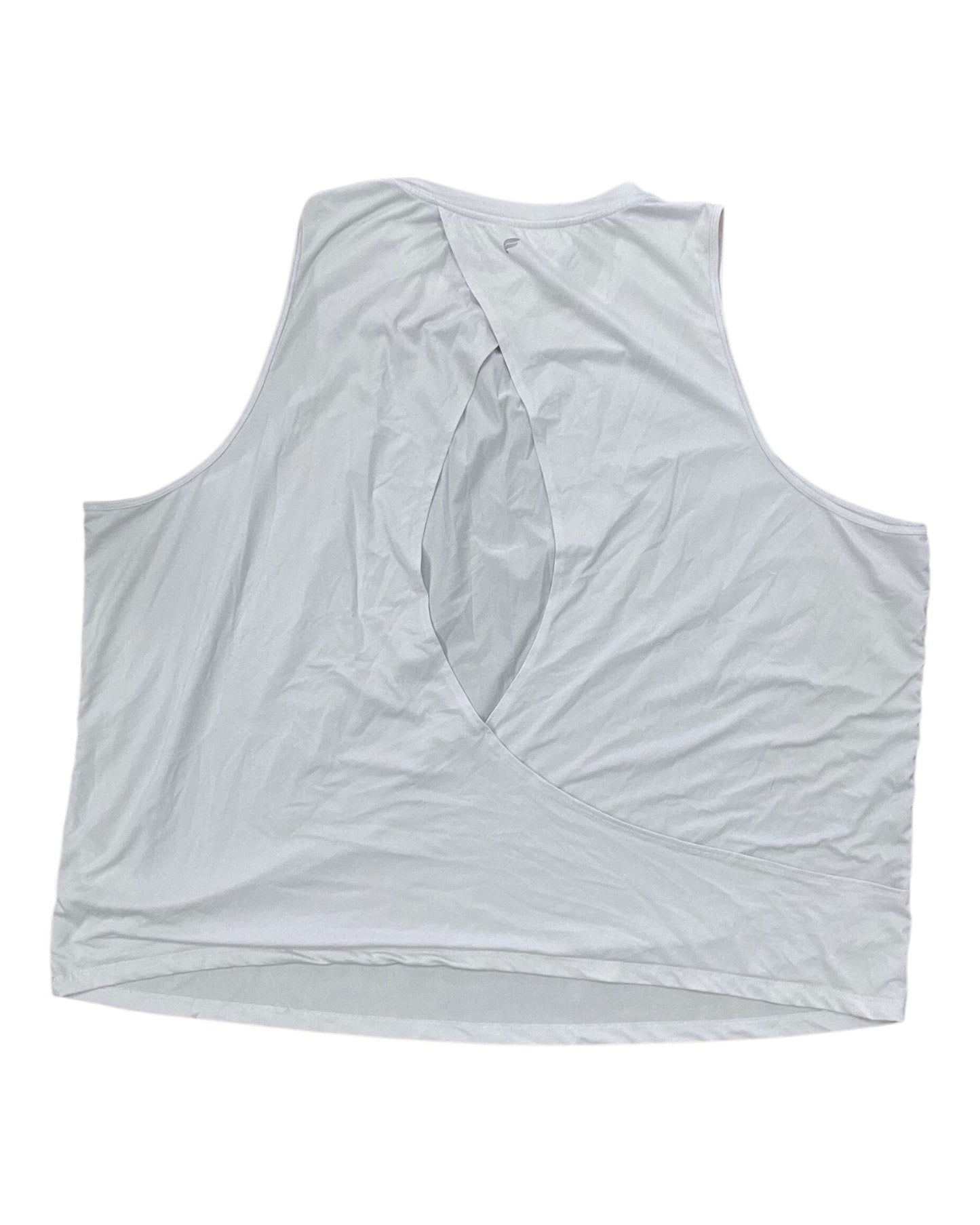 Top Sleeveless By Fabletics In White, Size:4X