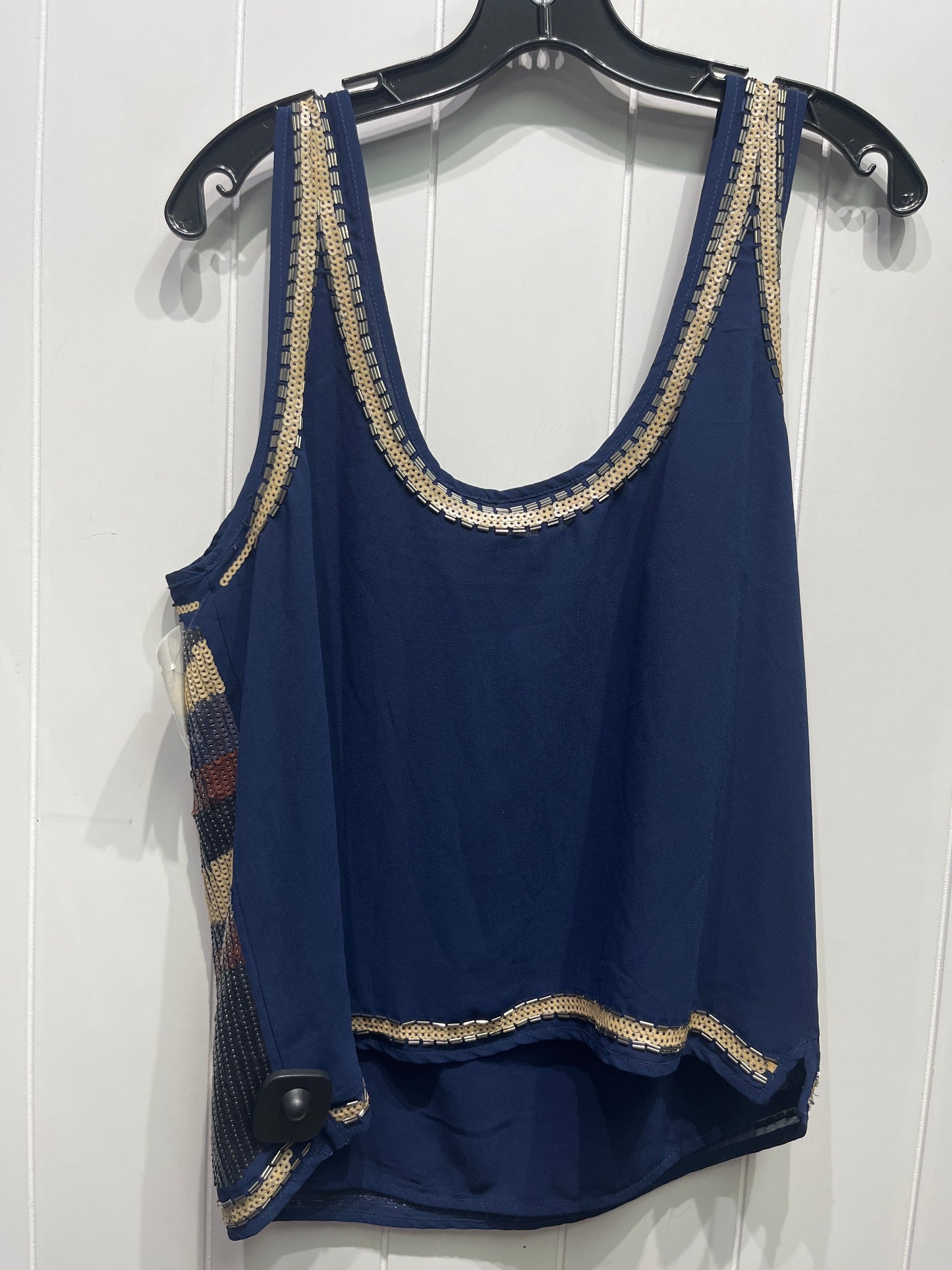 Top Sleeveless By Miss Me In Blue & Brown, Size: L