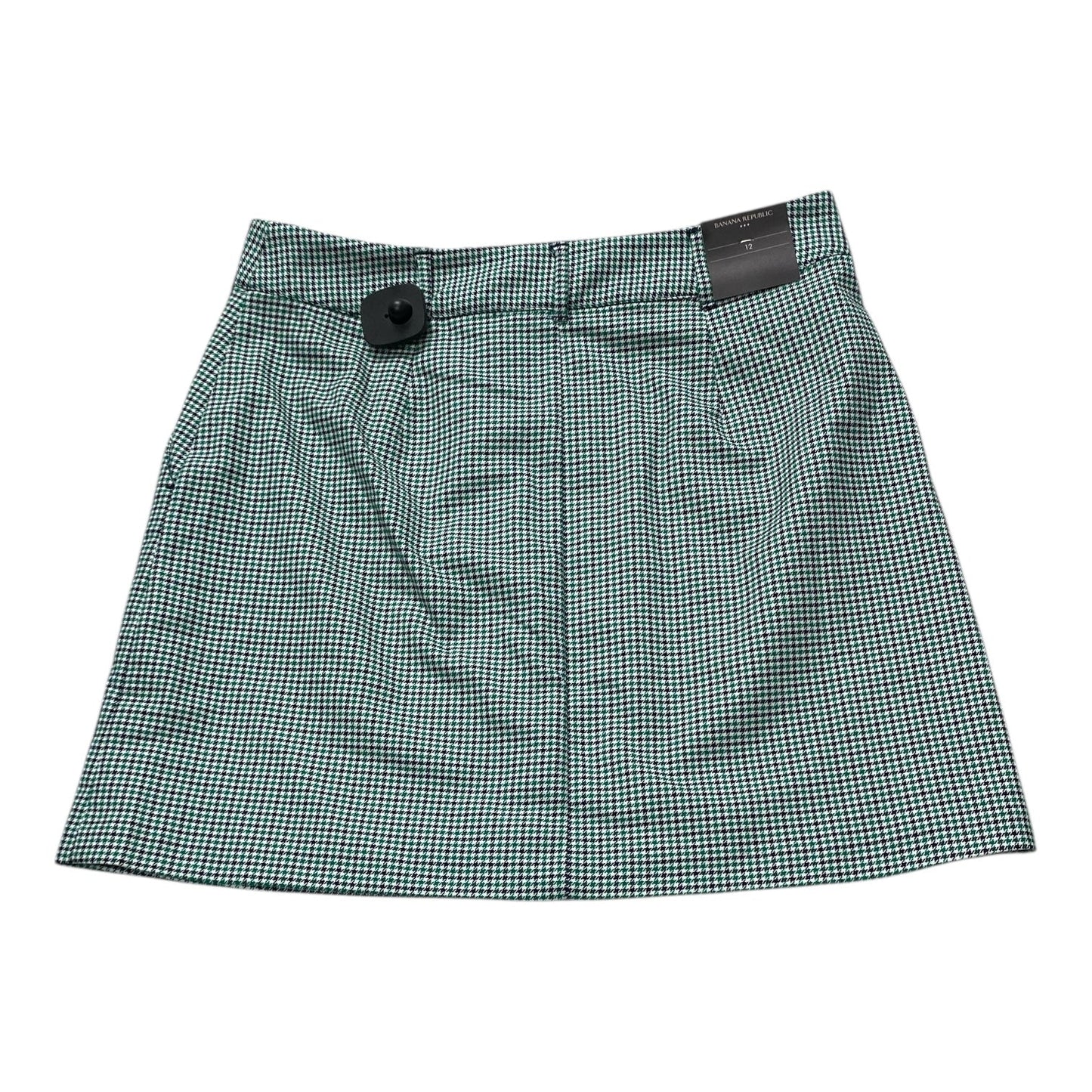 Skirt Midi By Banana Republic In Green & White, Size:12