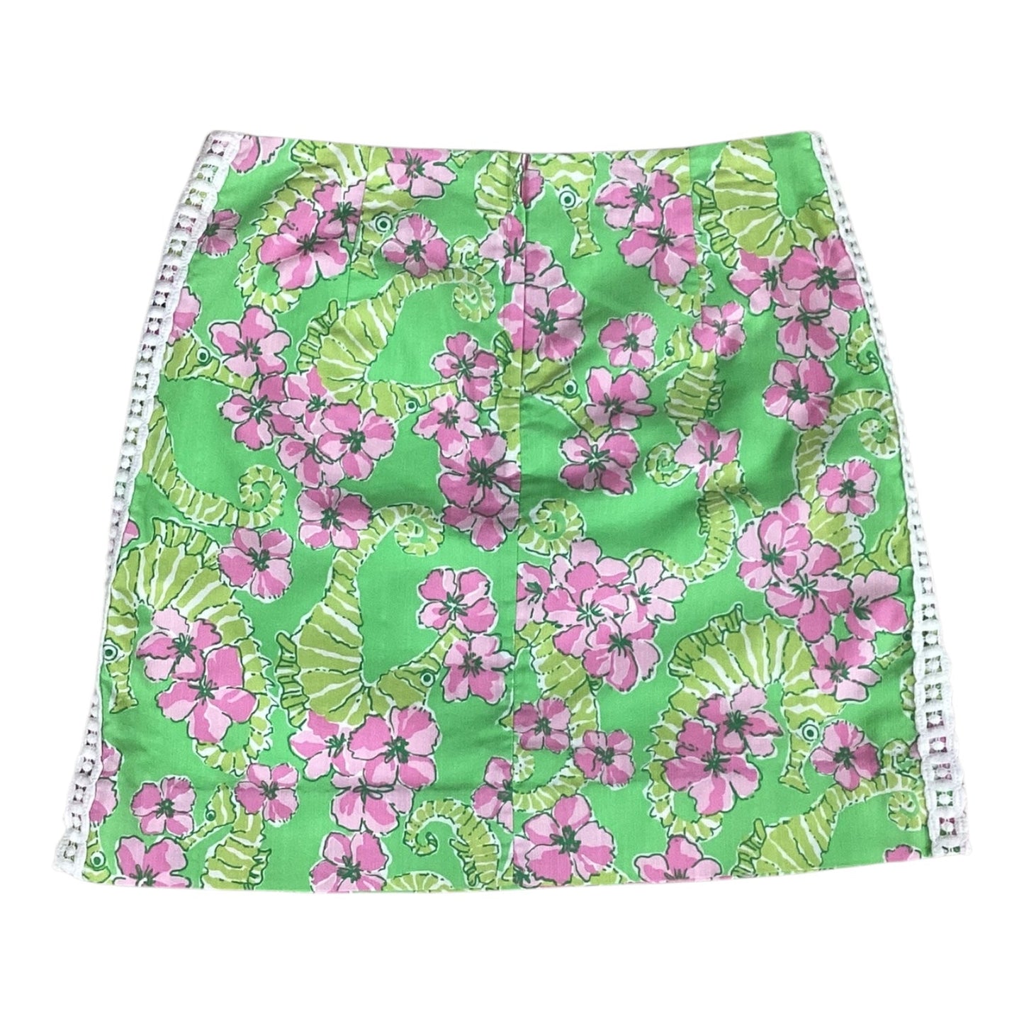 Skirt Designer By Lilly Pulitzer In Green & Pink, Size:8