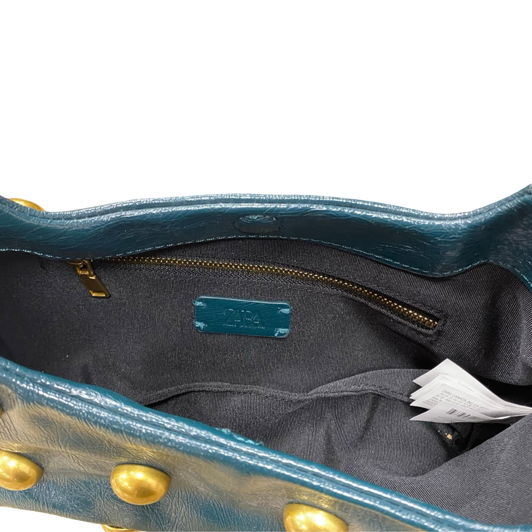 Handbag By Zara In Teal, Size:Small