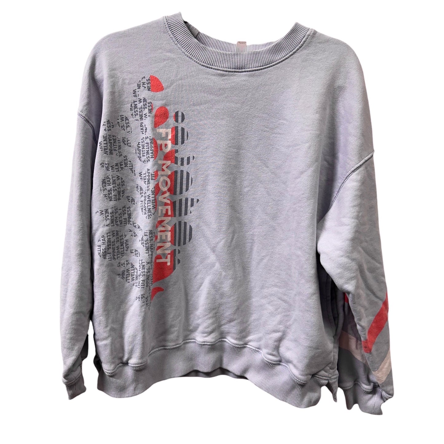 Sweatshirt Crewneck By Free People In Blue & Orange, Size:Xs