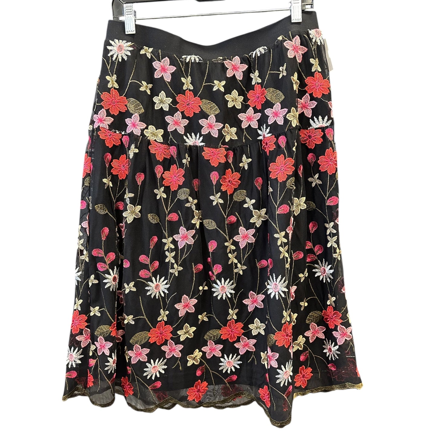 Skirt Midi By Linea By Louis Dellolio In Floral Print, Size:M