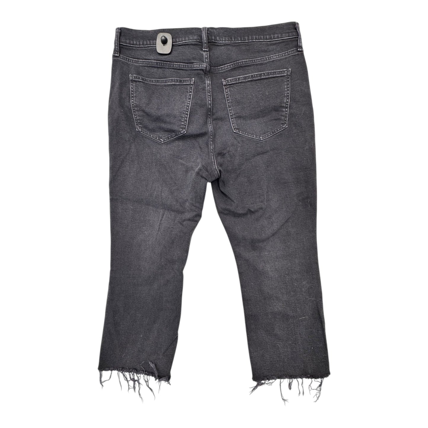 Jeans Straight By Gap In Black Denim, Size:18