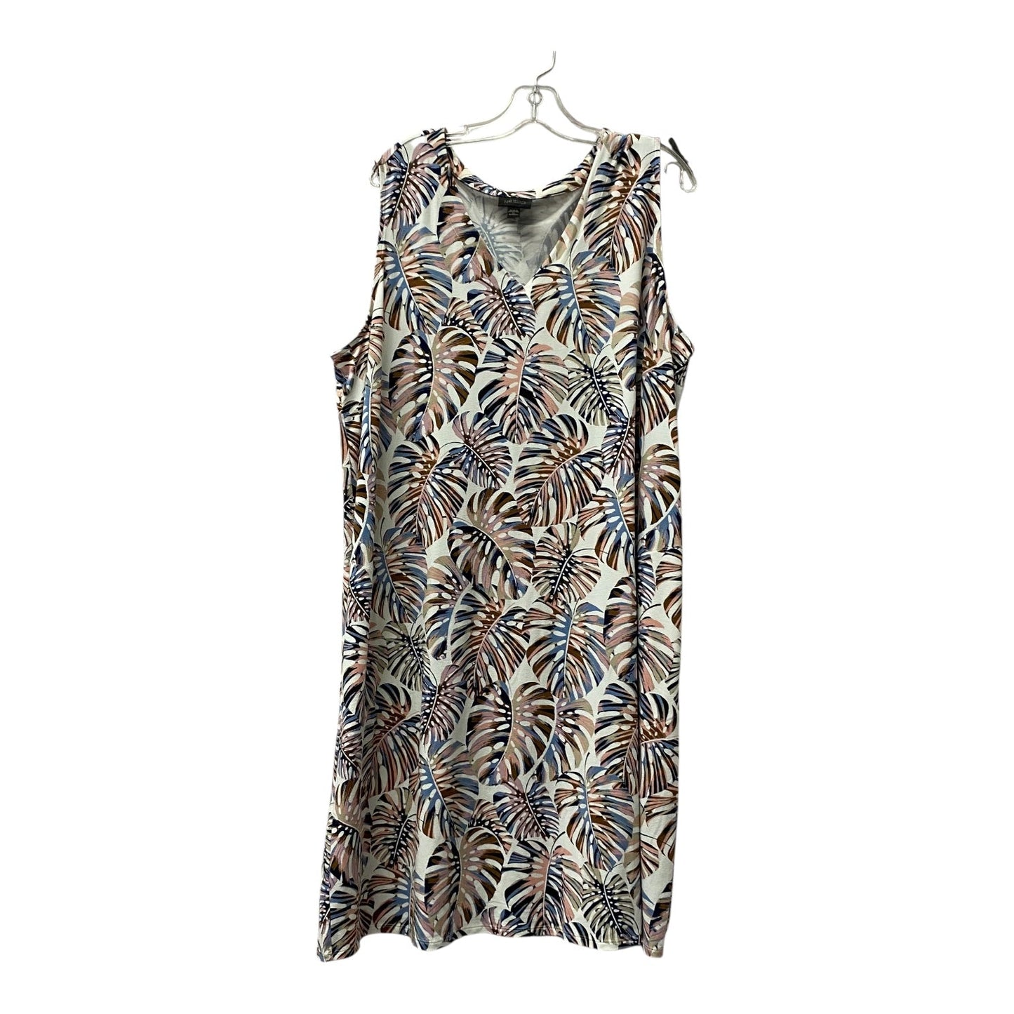 Dress Casual Midi By J. Jill In Pink & White, Size:2X