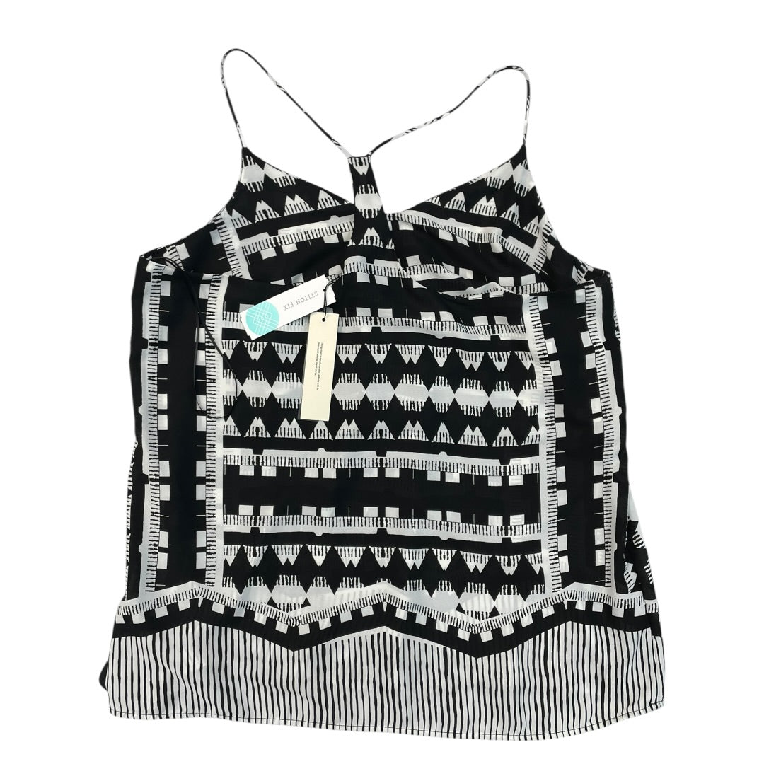 Top Sleeveless By VERSE In Black & White, Size:Xxl