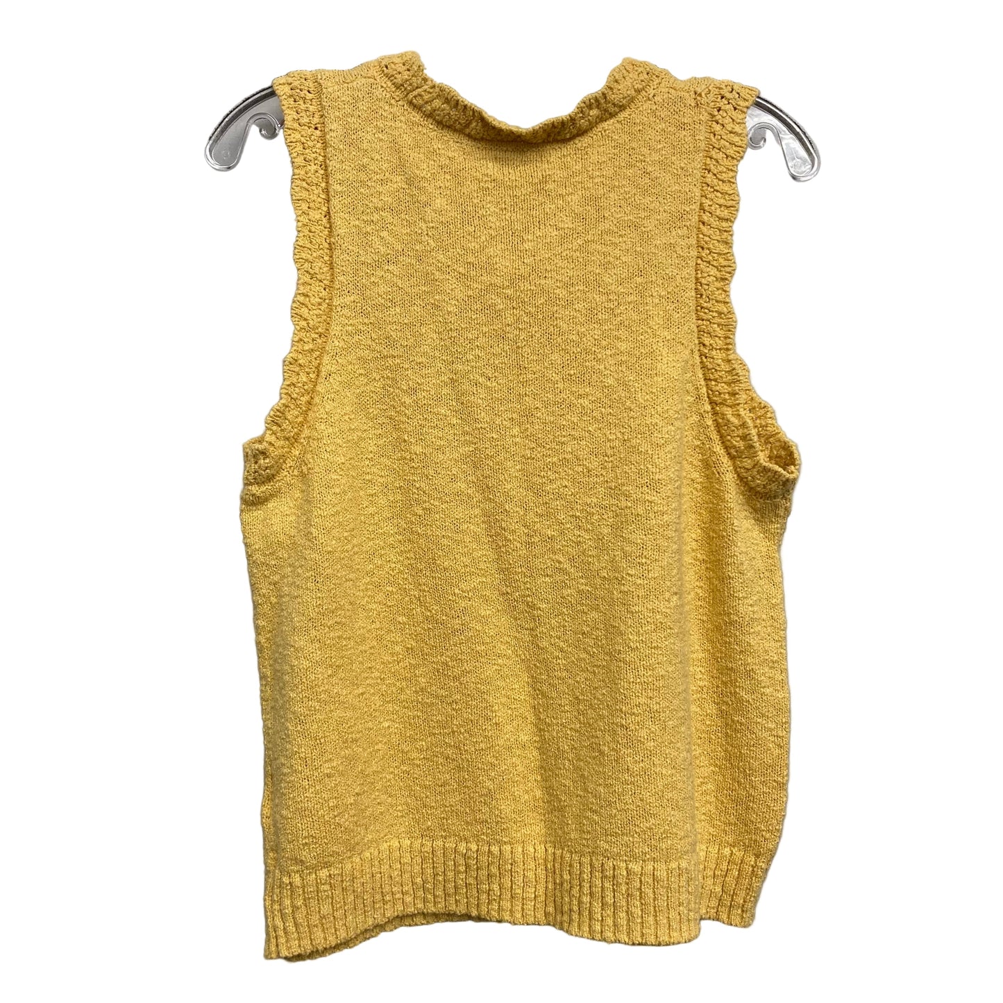 Vest Sweater By J. Crew In Yellow, Size:M
