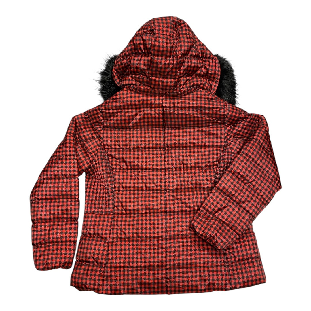 Coat Puffer & Quilted By Talbots In Black & Red, Size:Xl