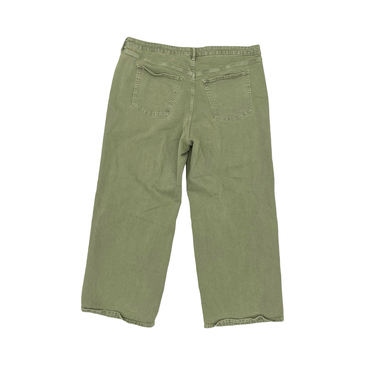 Jeans Wide Leg By Old Navy In Green Denim, Size:22