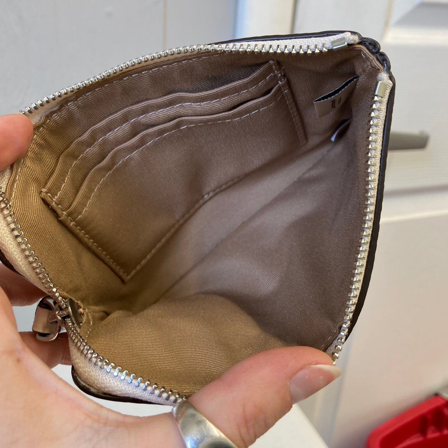 Wristlet Designer By Coach In Cream, Size:Medium