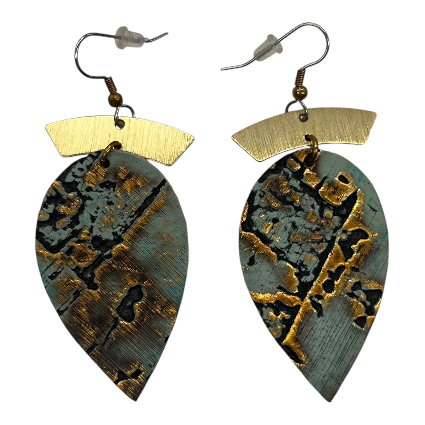 Earrings Dangle/Drop By Clothes Mentor In Blue & Gold