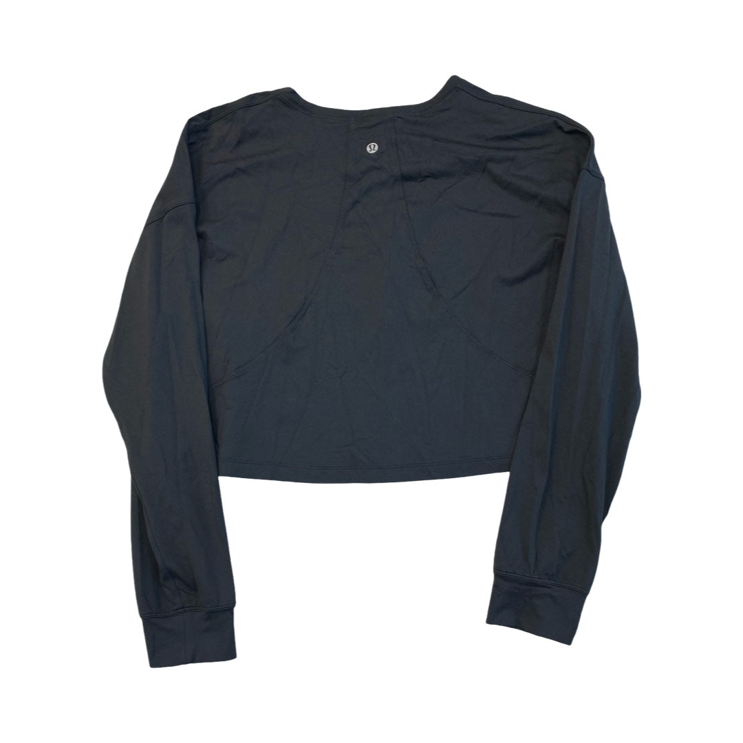 Athletic Top Ls Crewneck By Lululemon In Black, Size:L