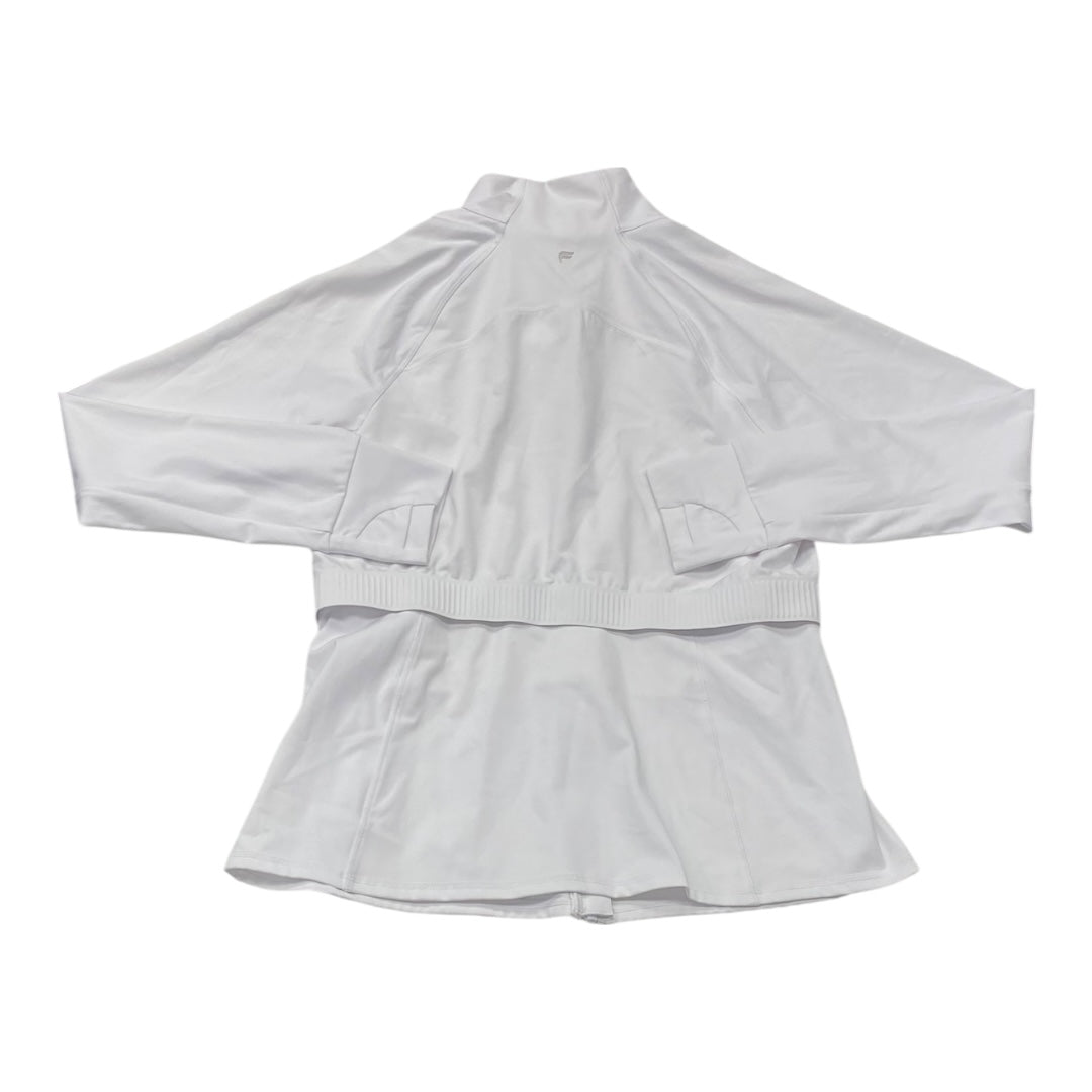 Athletic Jacket By Fabletics In White, Size:Xl