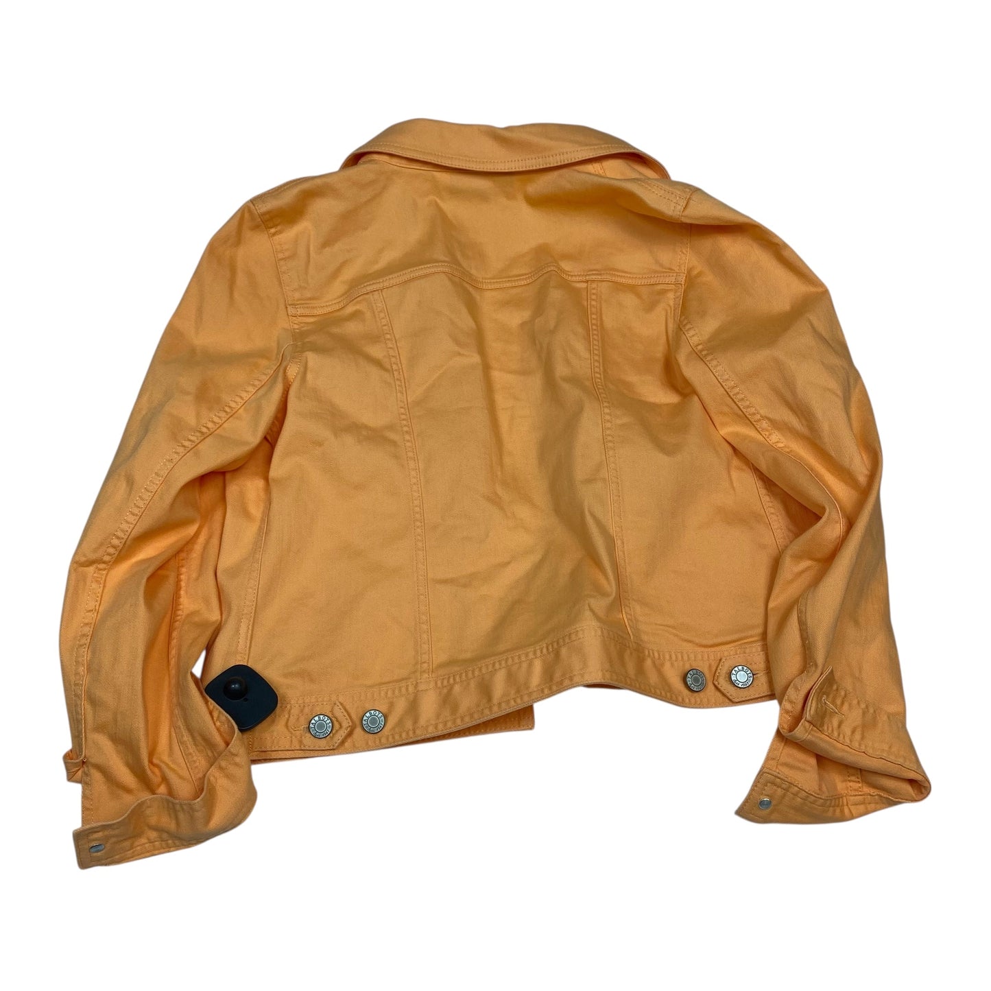 Jacket Denim By Talbots In Orange Denim, Size:M