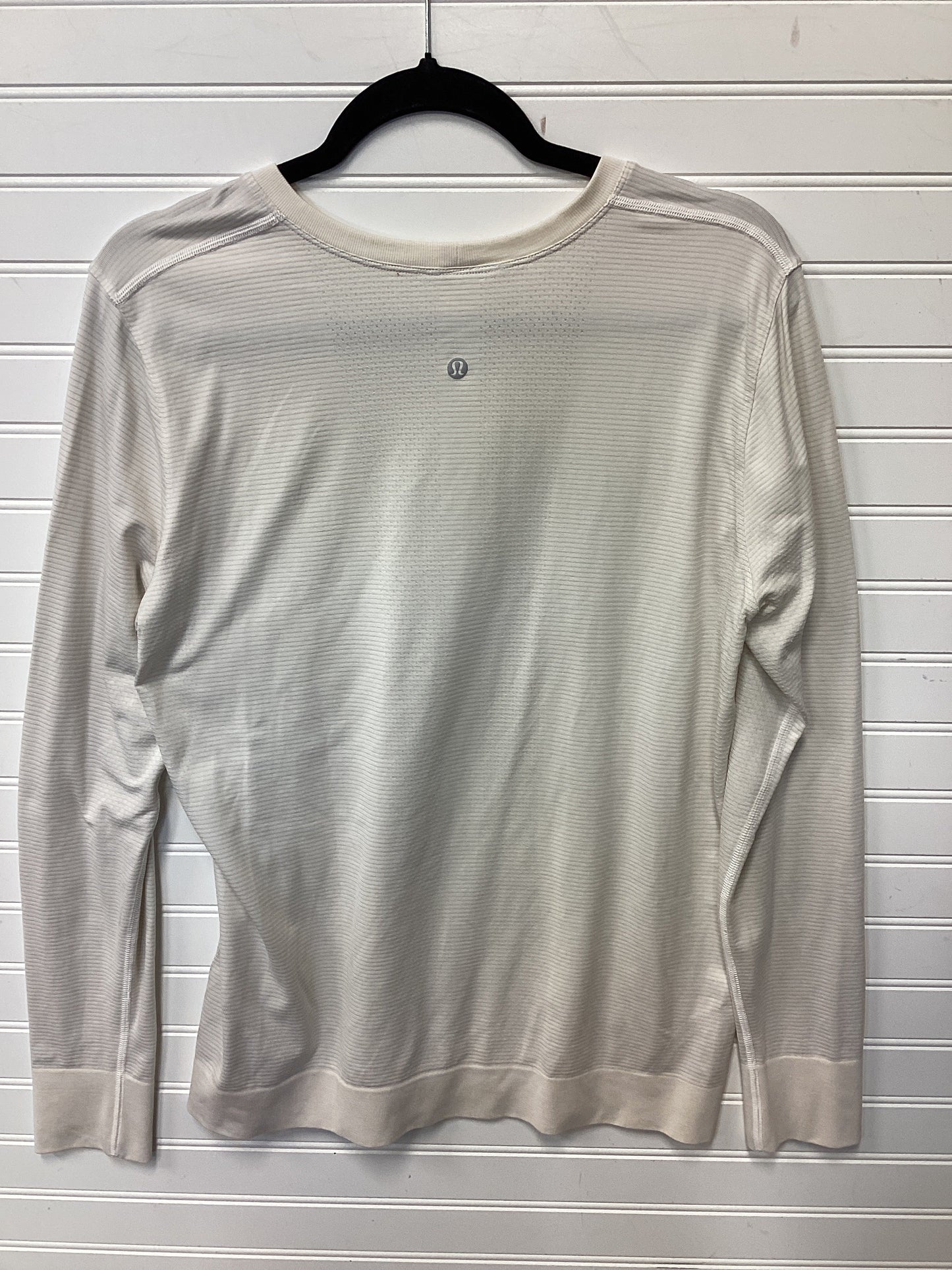 Athletic Top Ls Crewneck By Lululemon In Cream, Size:L