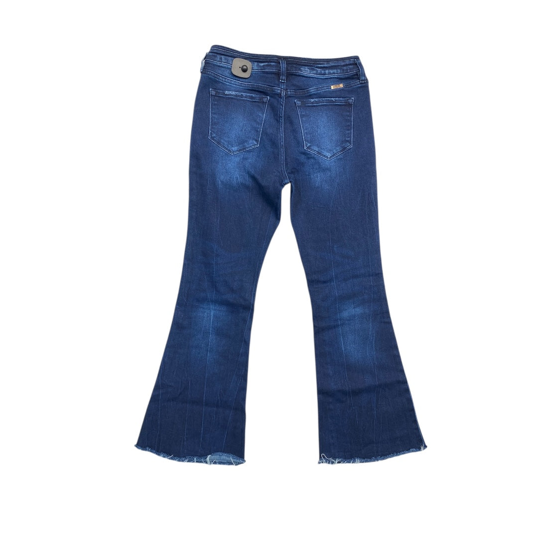 Jeans Flared By Kancan In Blue Denim, Size:8
