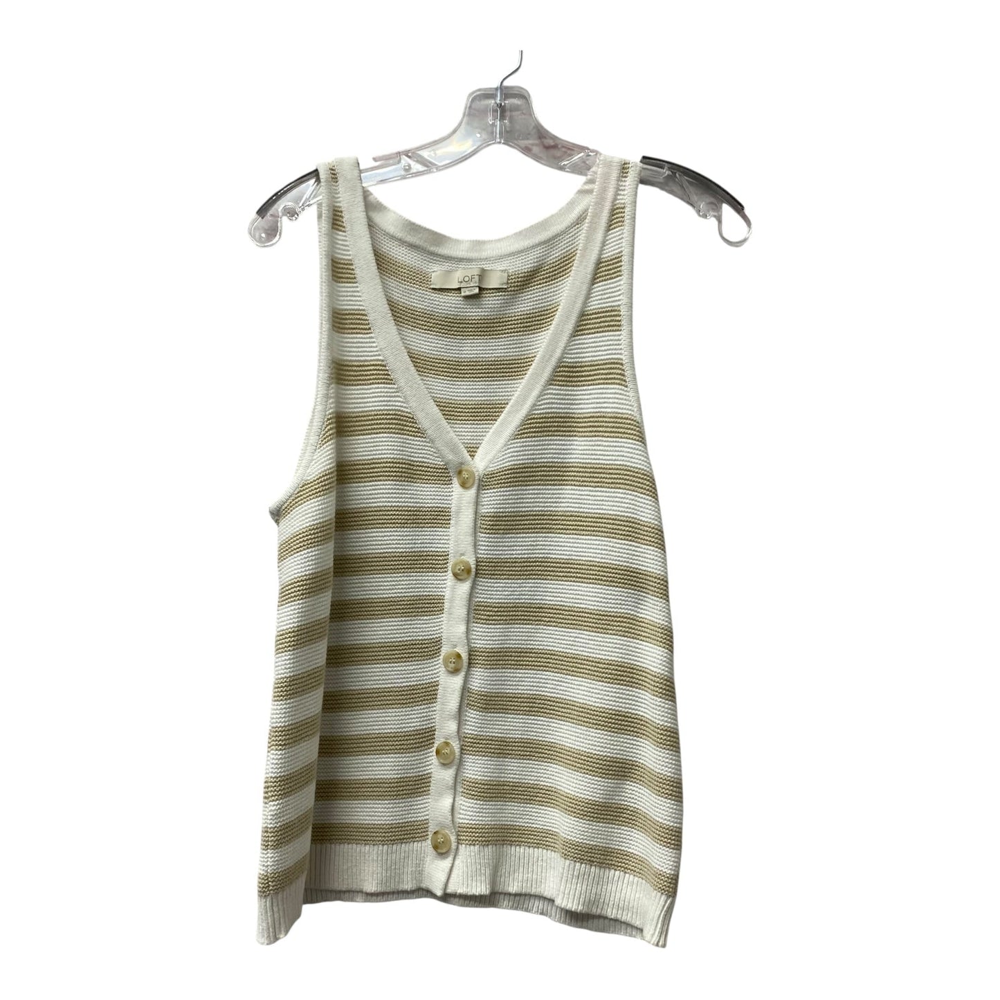 Top Sleeveless By Loft In Tan, Size:M