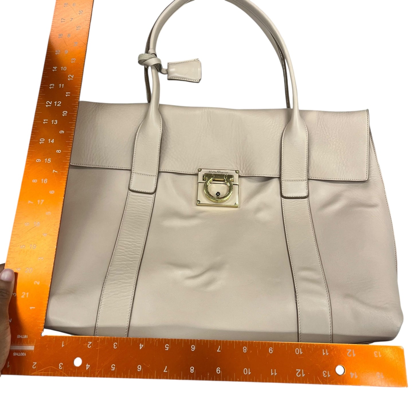 Handbag Luxury Designer By Ferragamo, Size: Large