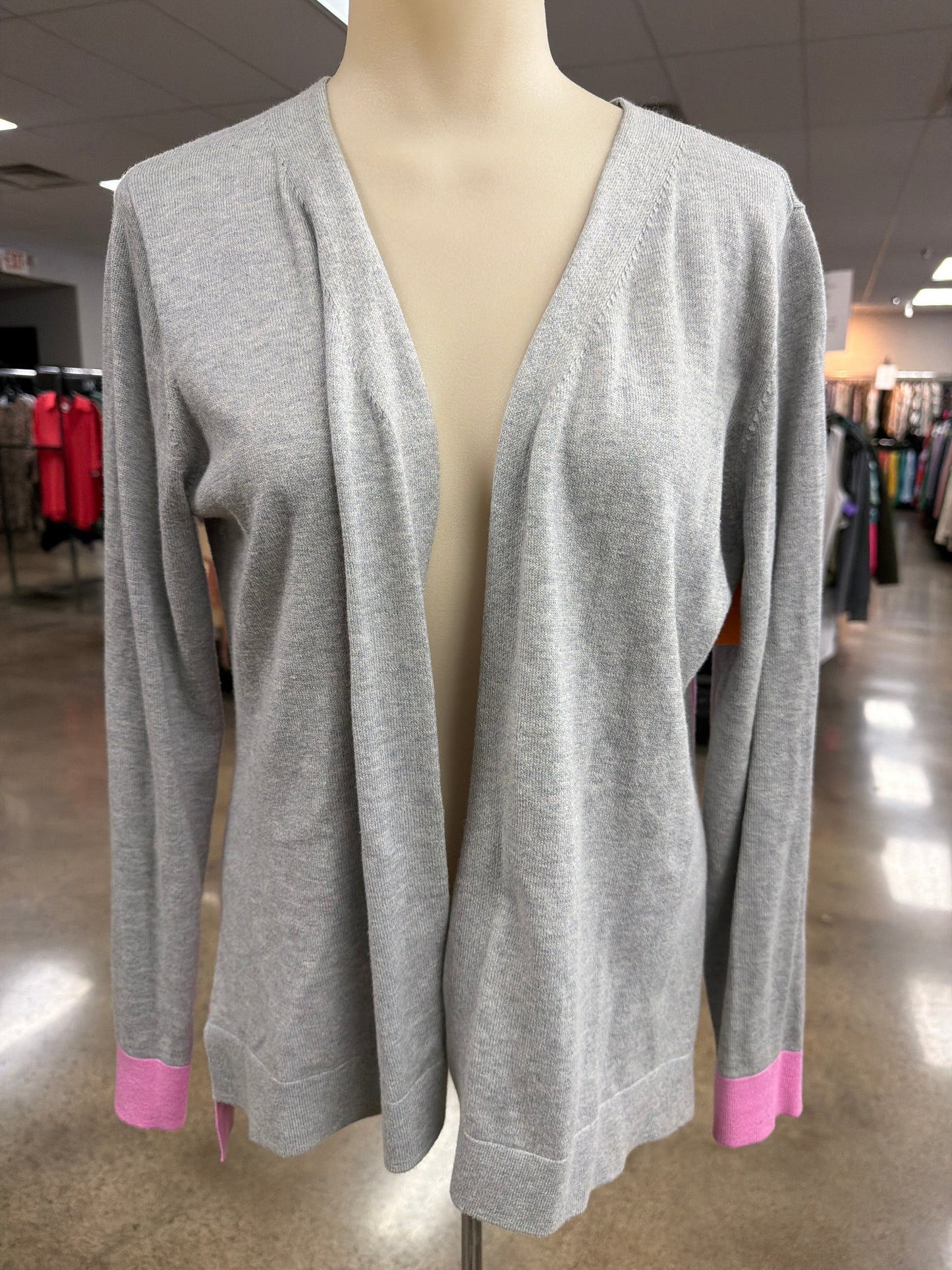 Cardigan By Clothes Mentor In Grey & Pink, Size:S