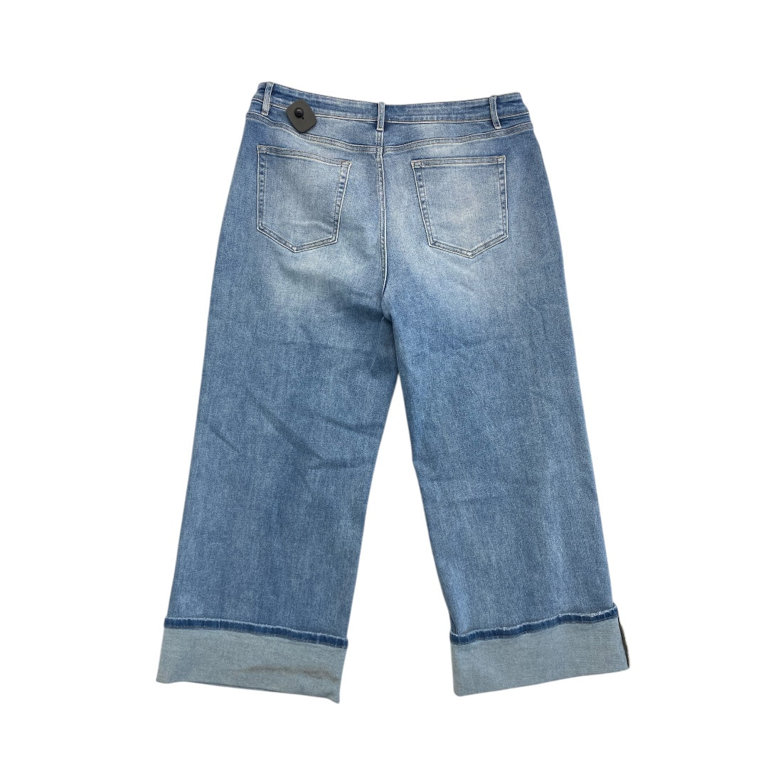 Jeans Wide Leg By Cmc In Blue Denim, Size:14