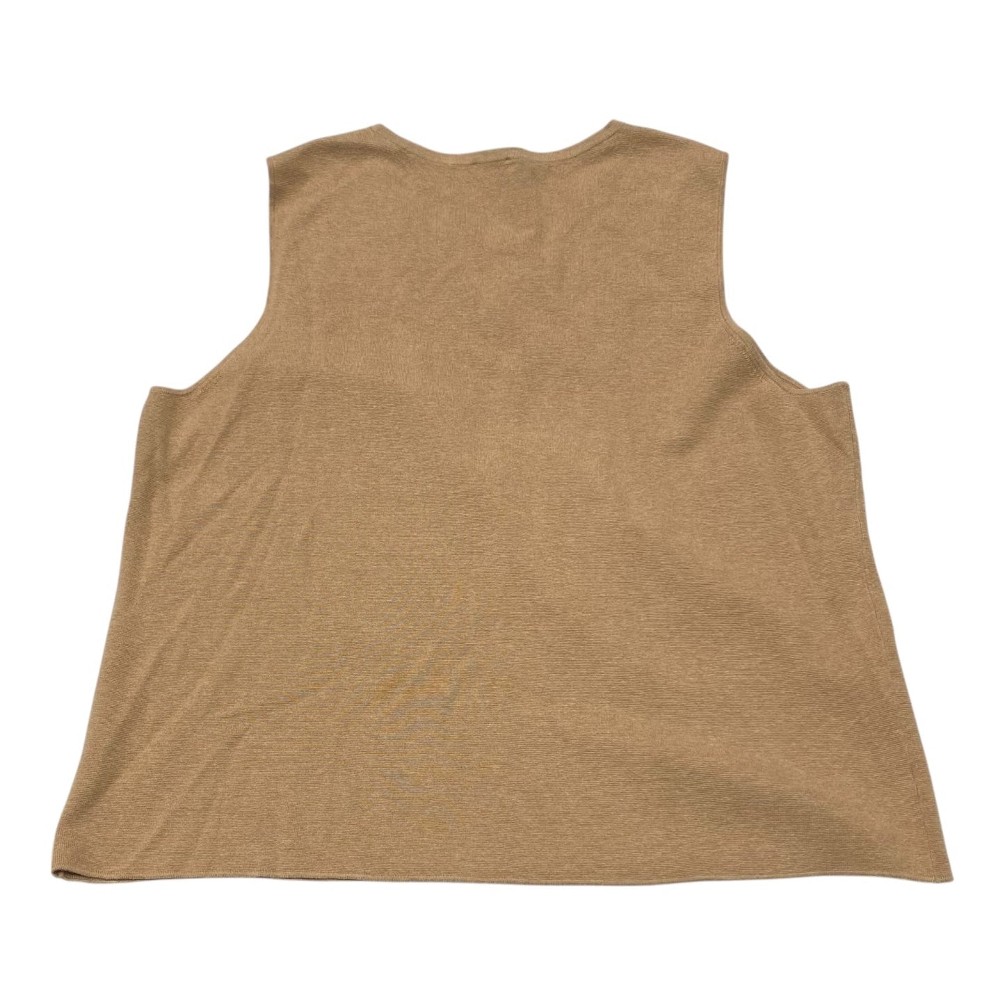 Top Sleeveless By Talbots In Brown, Size:3X