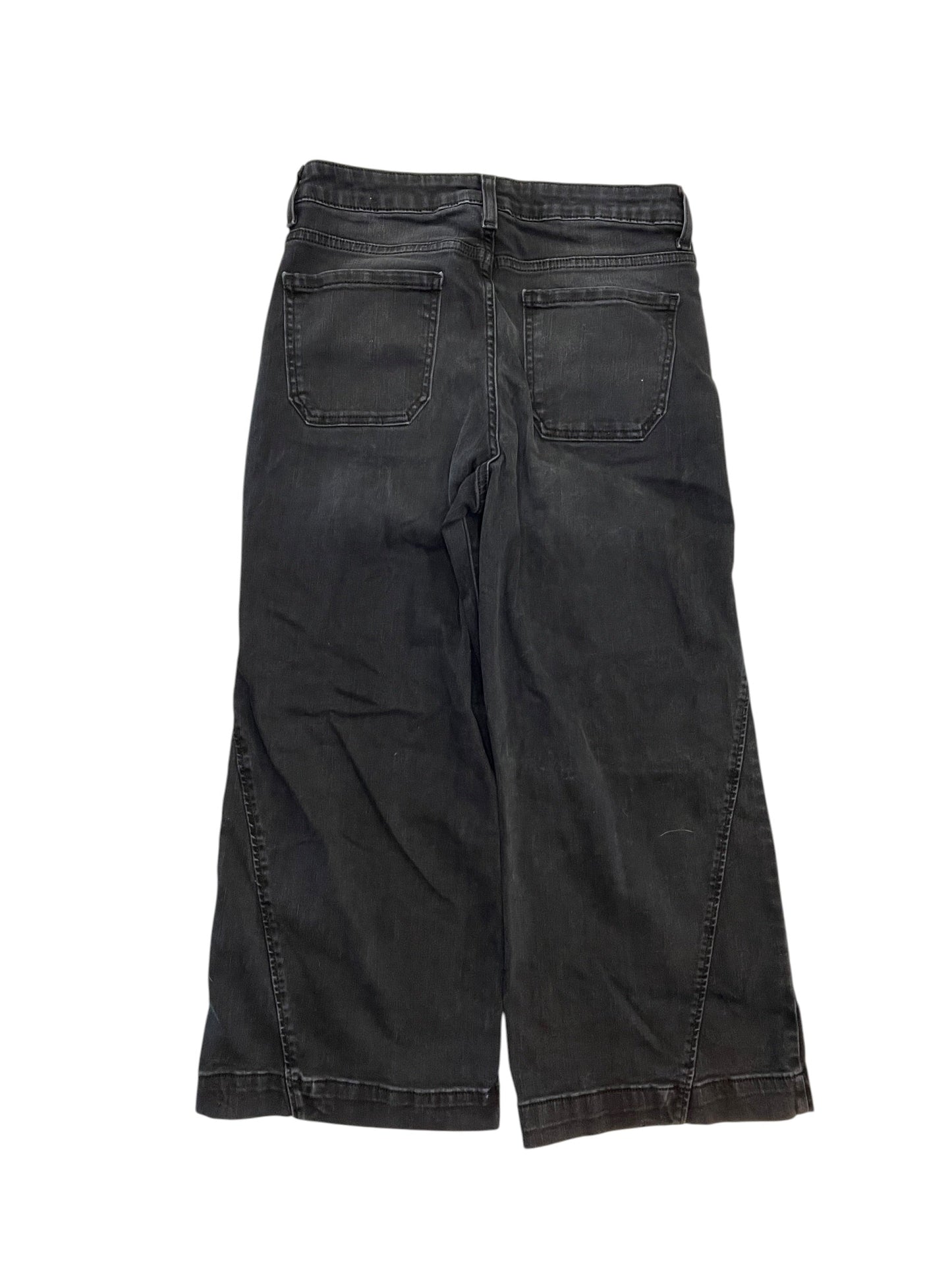 Jeans Wide Leg By Time And Tru In Black Denim, Size:8