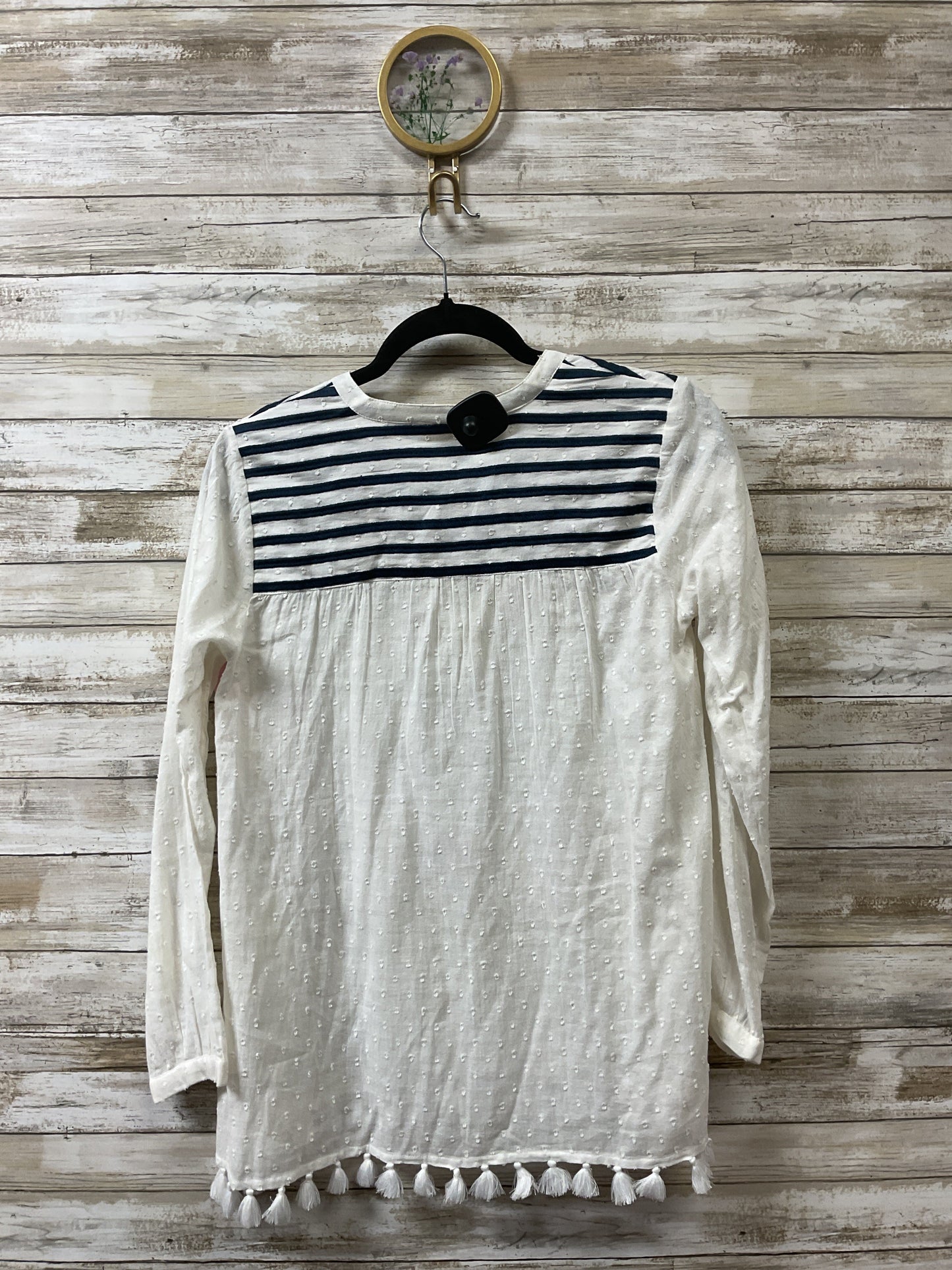 Blouse Ls By Roller Rabbit In Cream, Size:Xs