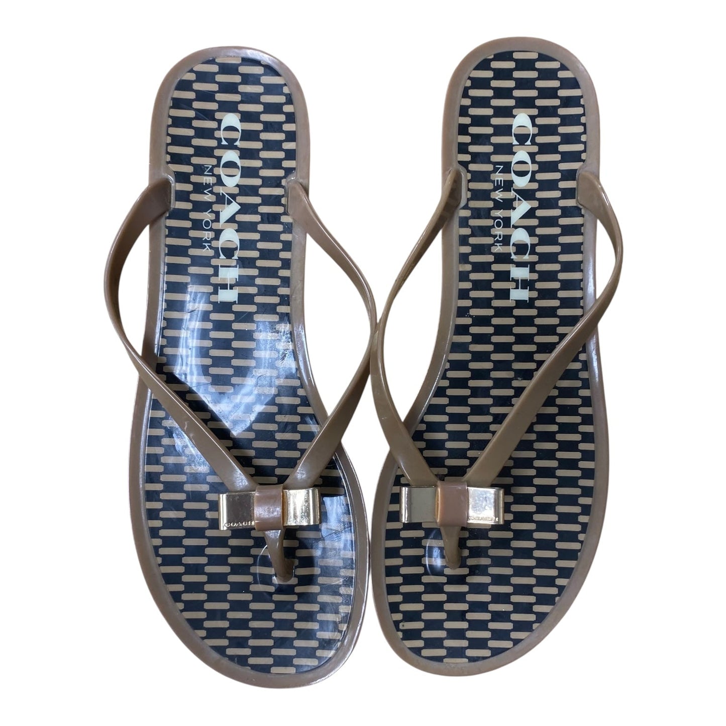 SANDALS DESIGNER by COACH In BROWN, Size: 10