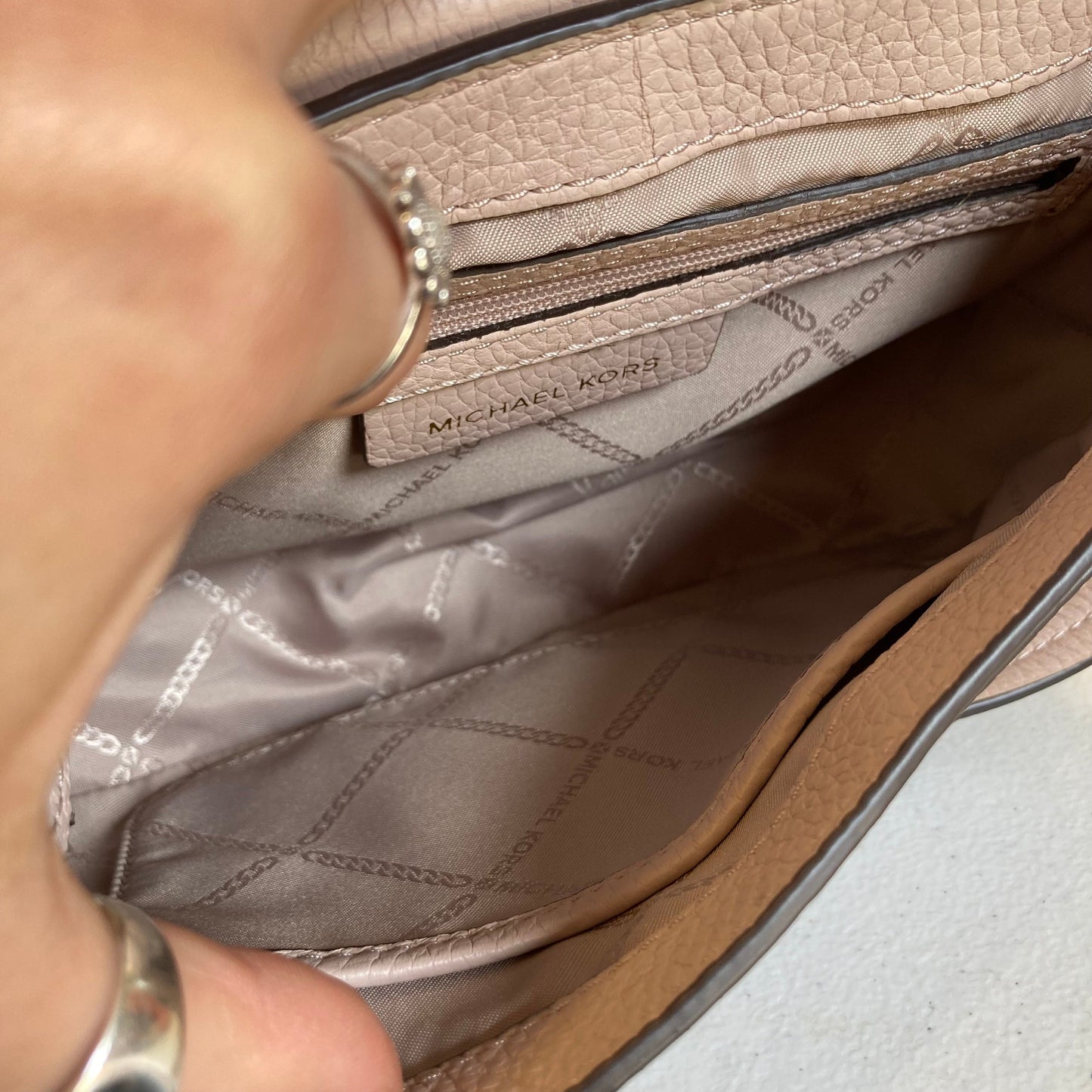 Crossbody Designer By Michael Kors In Pink, Size:Small