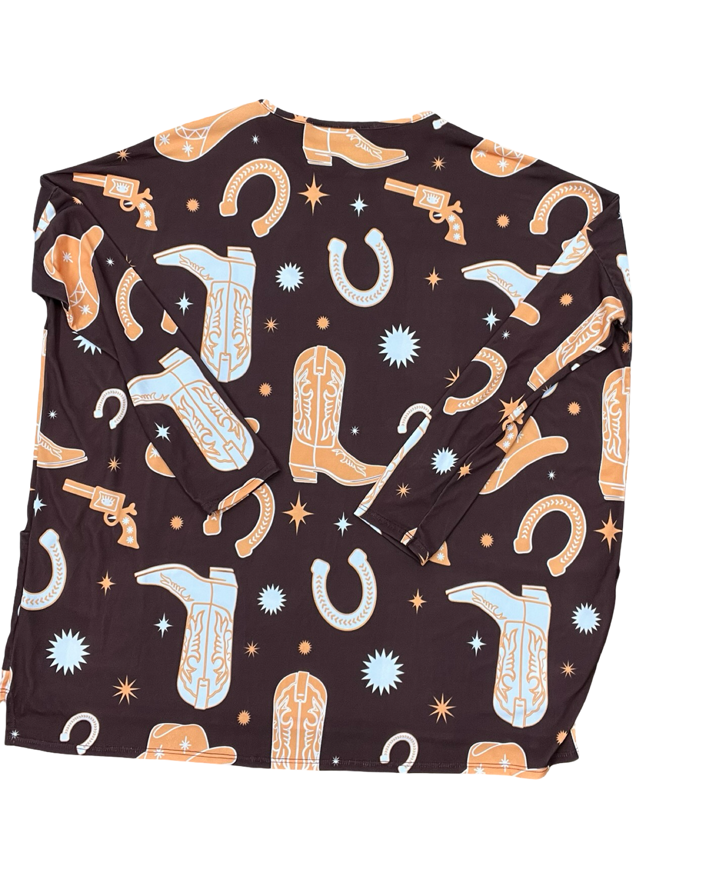 Top Ls By Lucky & Blessed In Brown & Orange, Size:M