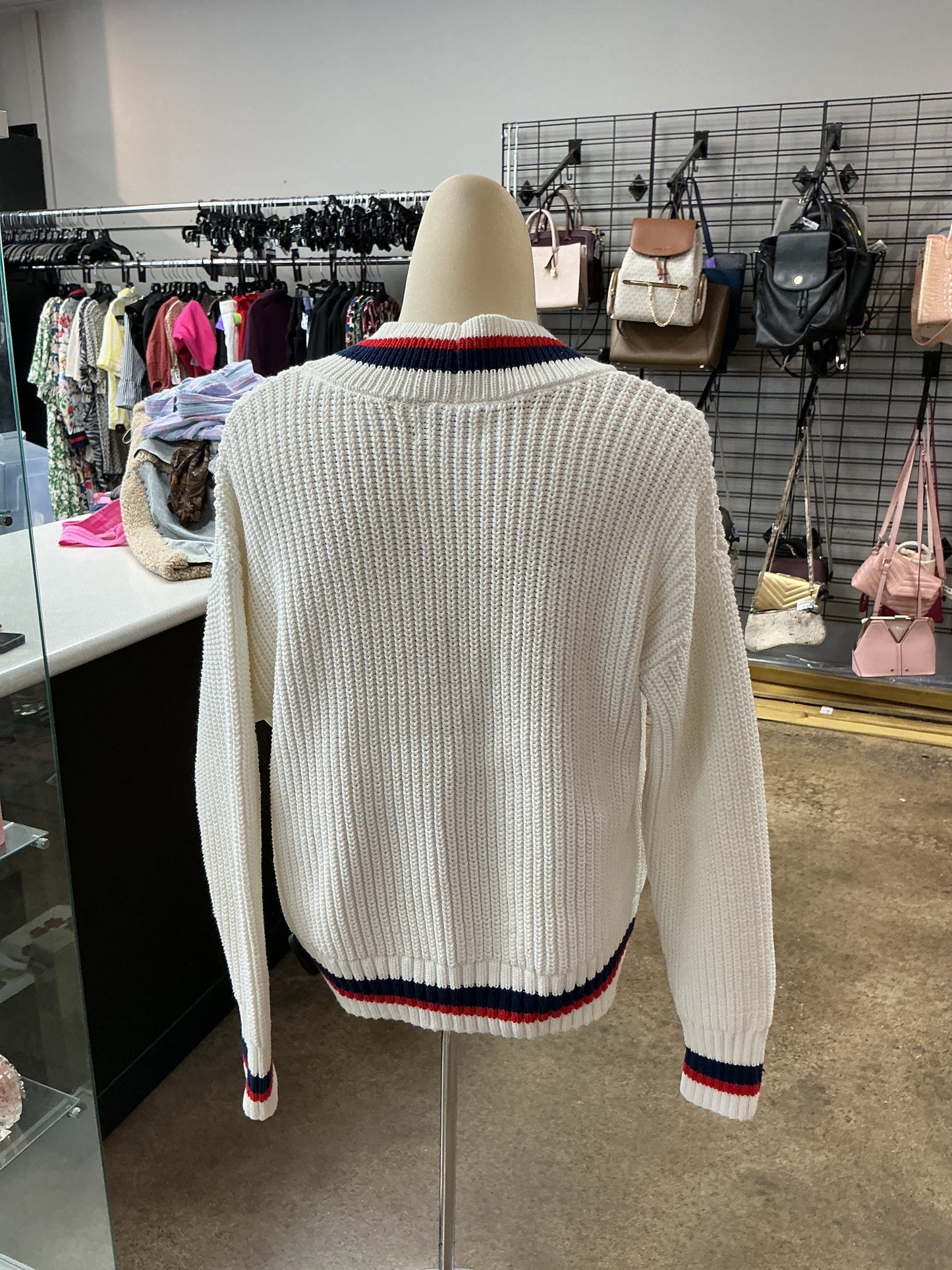 Sweater Cardigan By Sonoma In White, Size:S