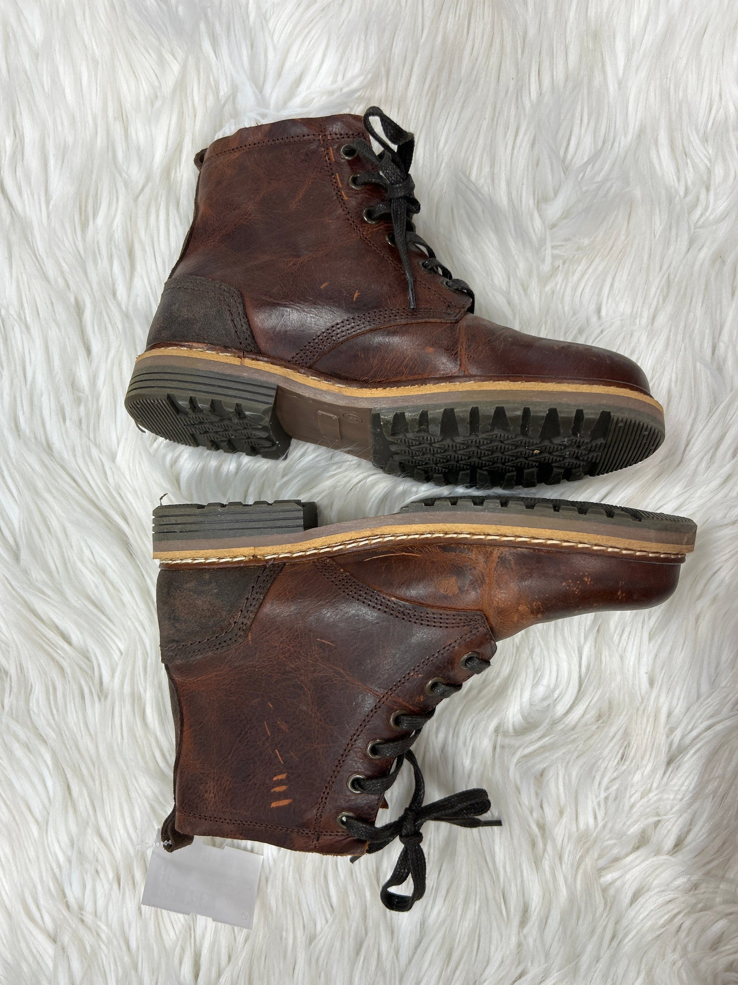 Boots Ankle Flats By Cmc In Brown, Size:7