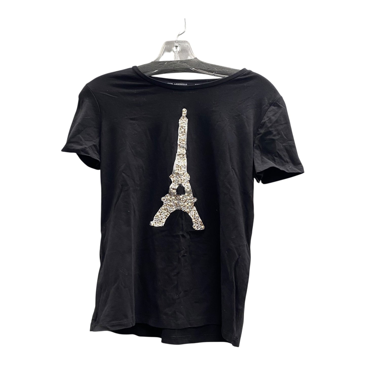 Top Ss Designer By Karl Lagerfeld In Black, Size:Xxs
