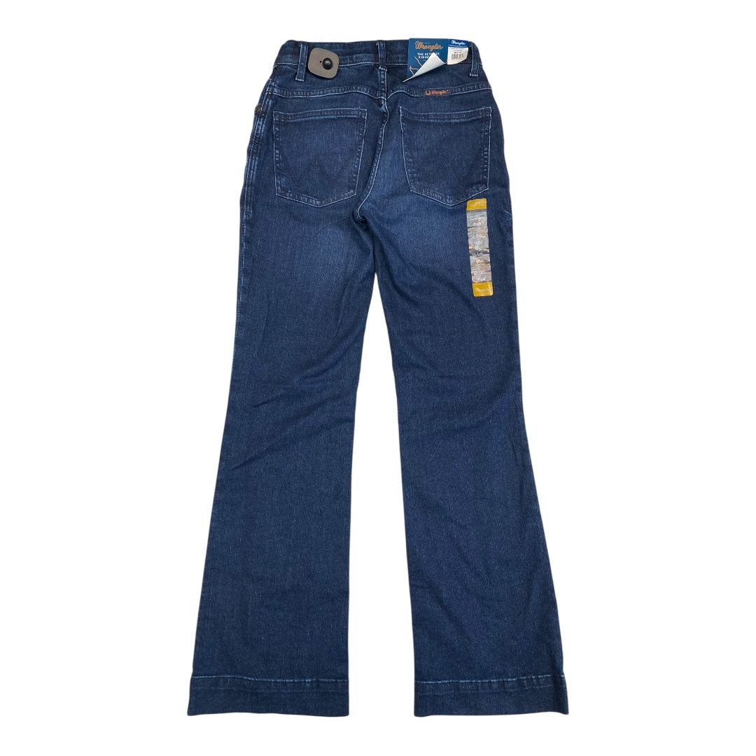 Jeans Flared By Wrangler In Blue Denim, Size:2