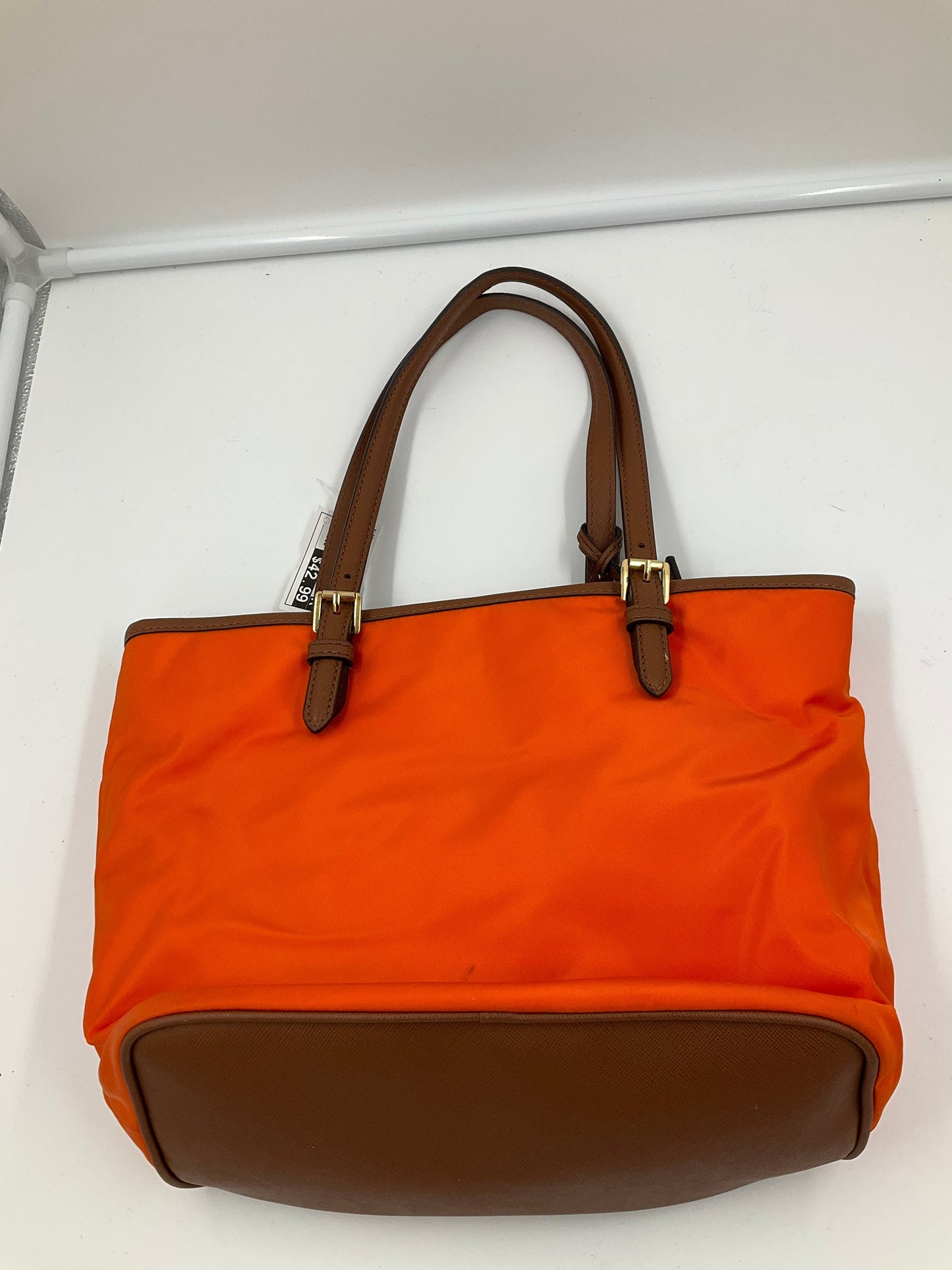 Handbag Designer By Michael Kors In Orange, Size:Medium